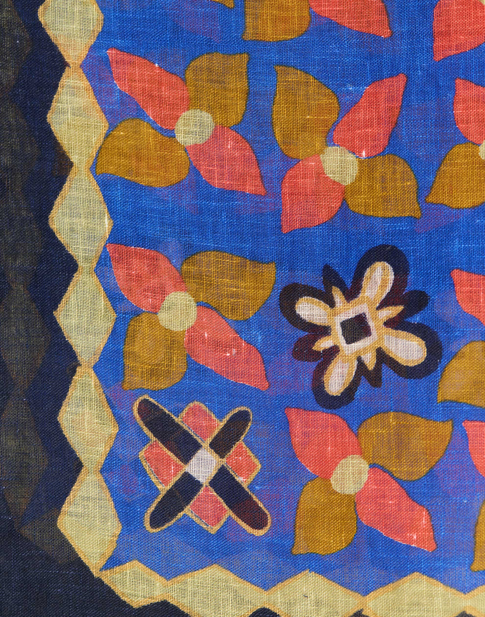 Bluebird Folk Floral Linen Bandana