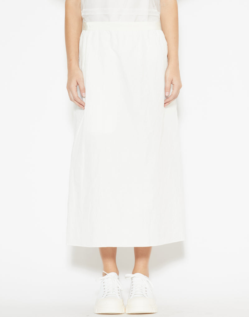 Off White Linen & Cotton So Pencil Skirt