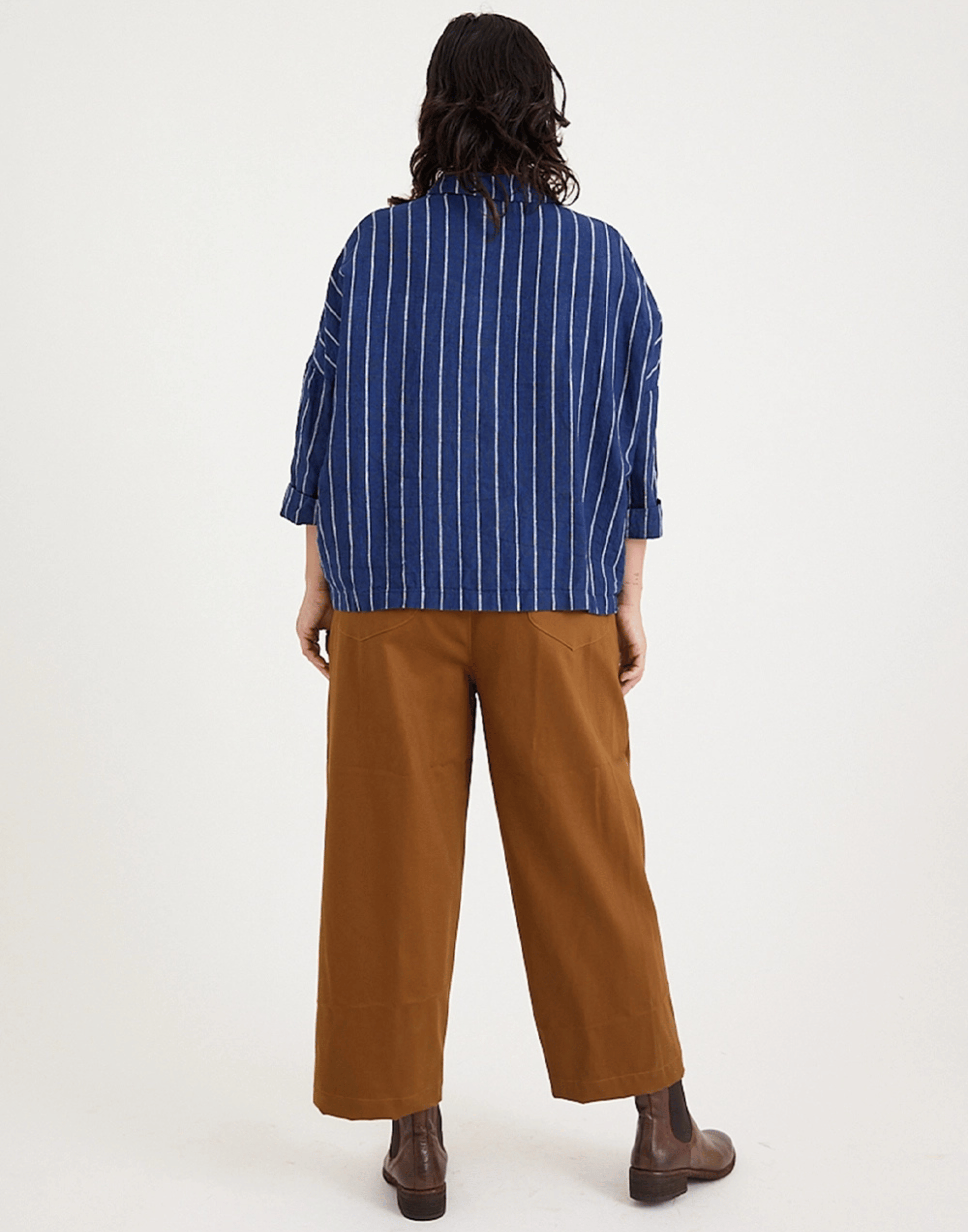 Brick Cotton Twill Stevie Barrel Pants