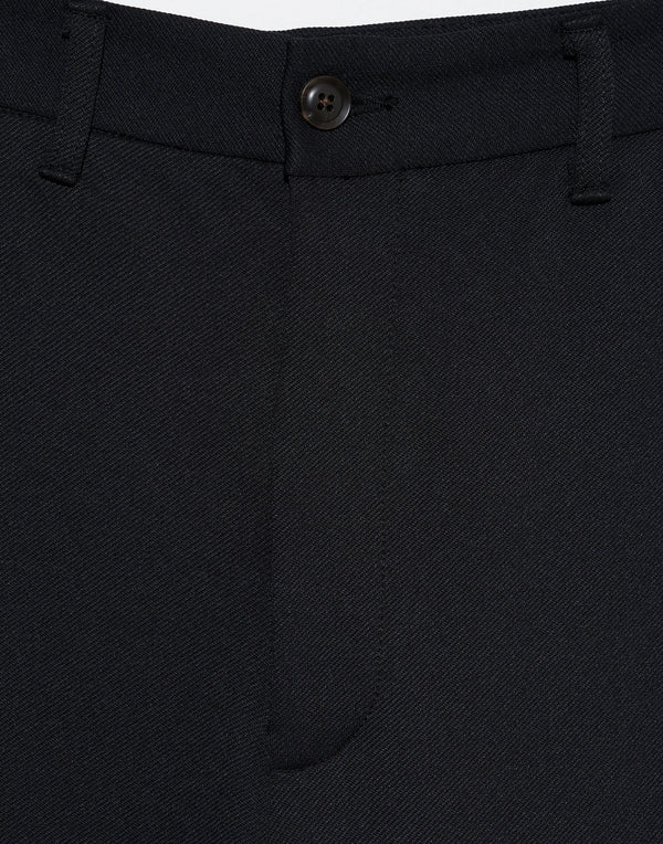 Black Stretch Twill Tailored Pants