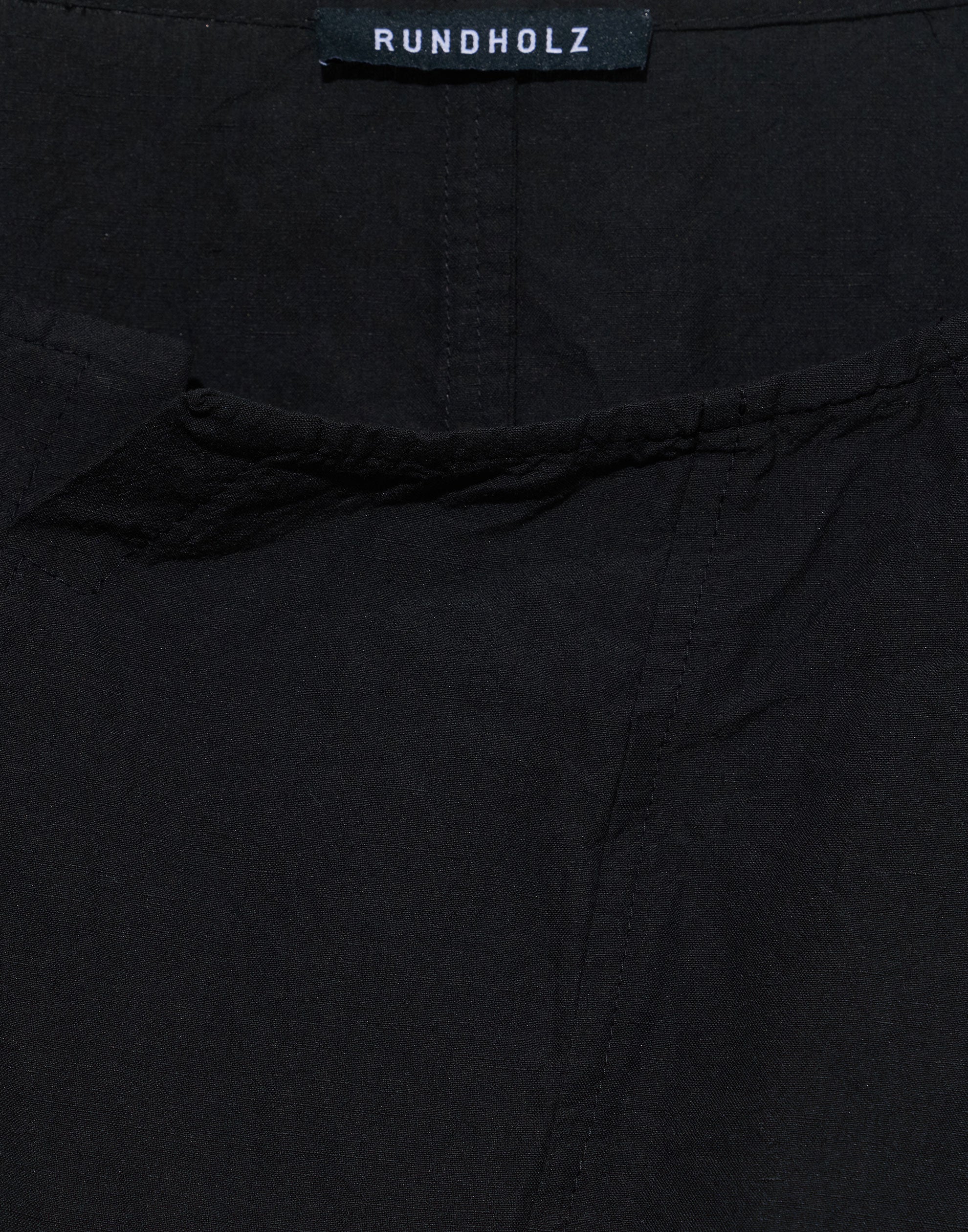 Black Cotton & Linen Sleeveless Dress