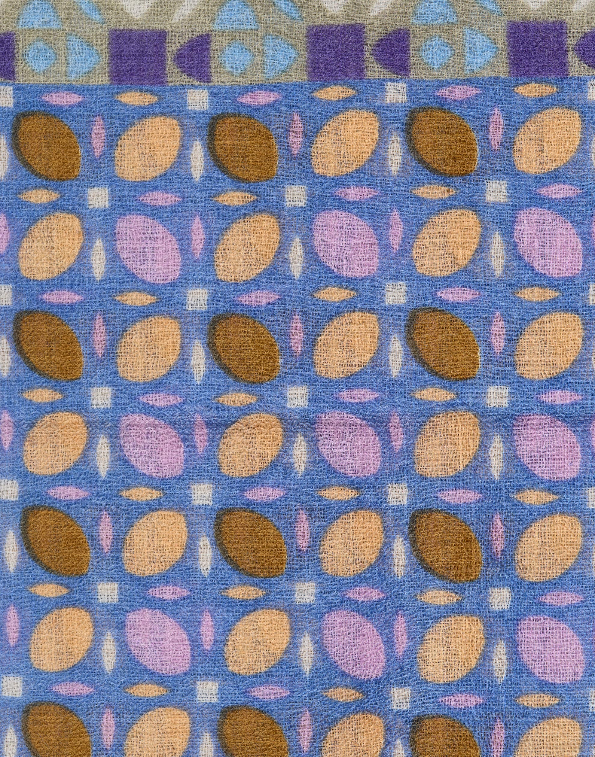 Purple Wool & Cashmere Blend Square Scarf