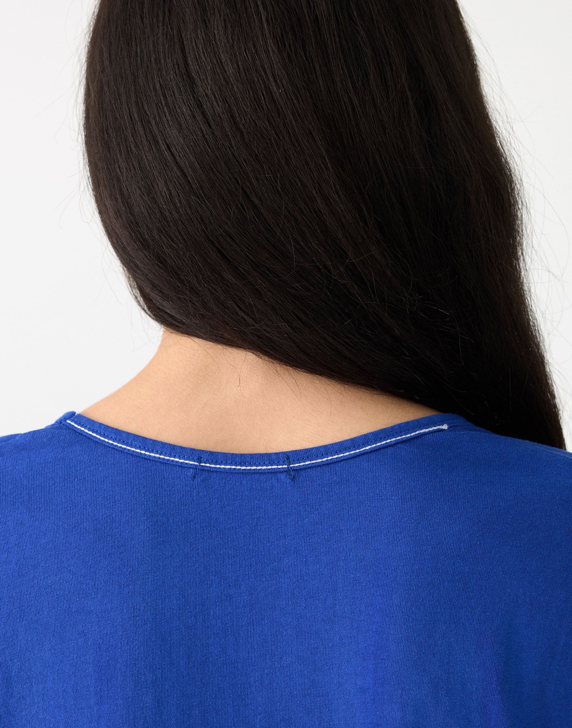 Cobalt Blue Cotton Fine Bind Scoop Neck Tank