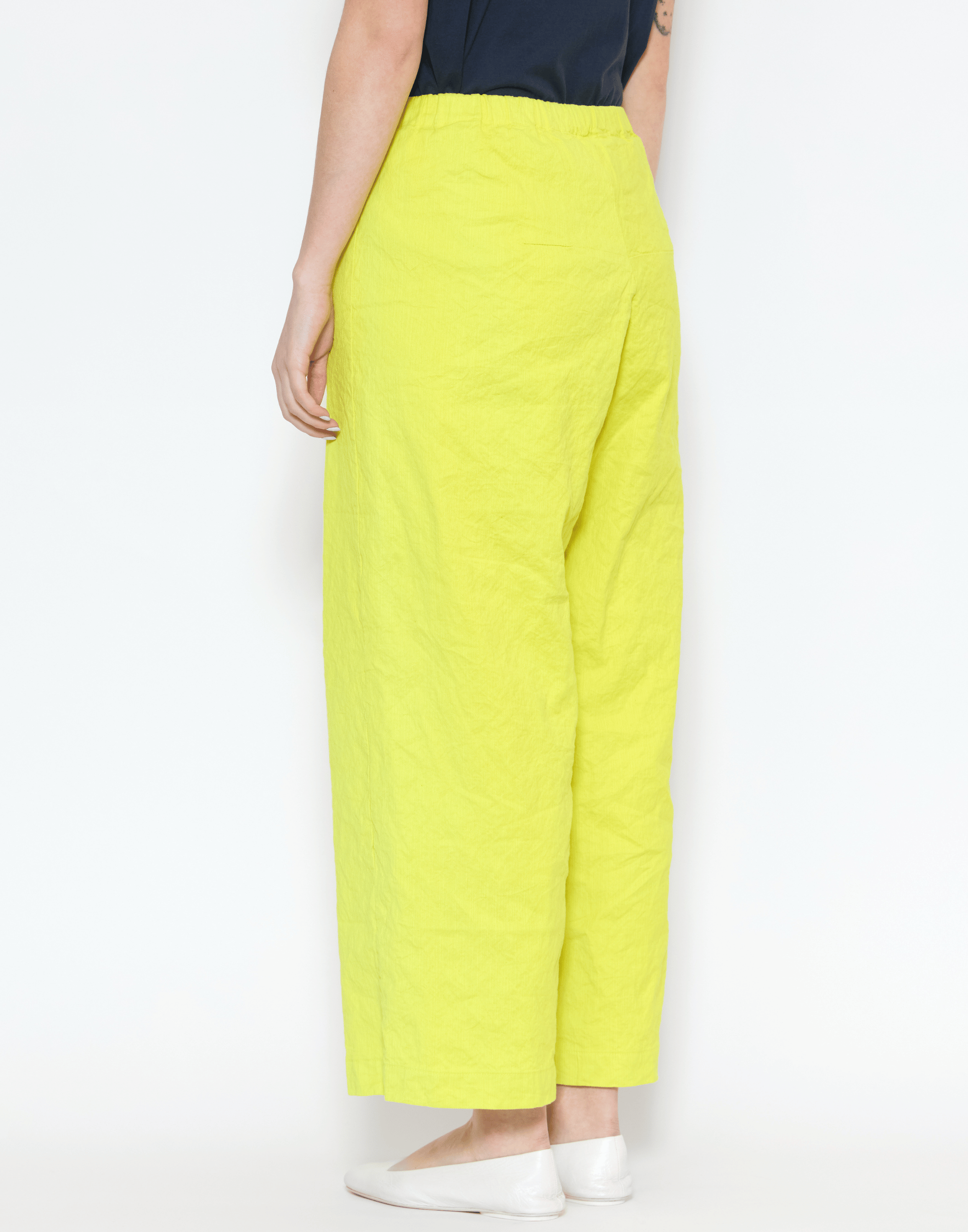 Lime Cotton Blend Paulette Pants