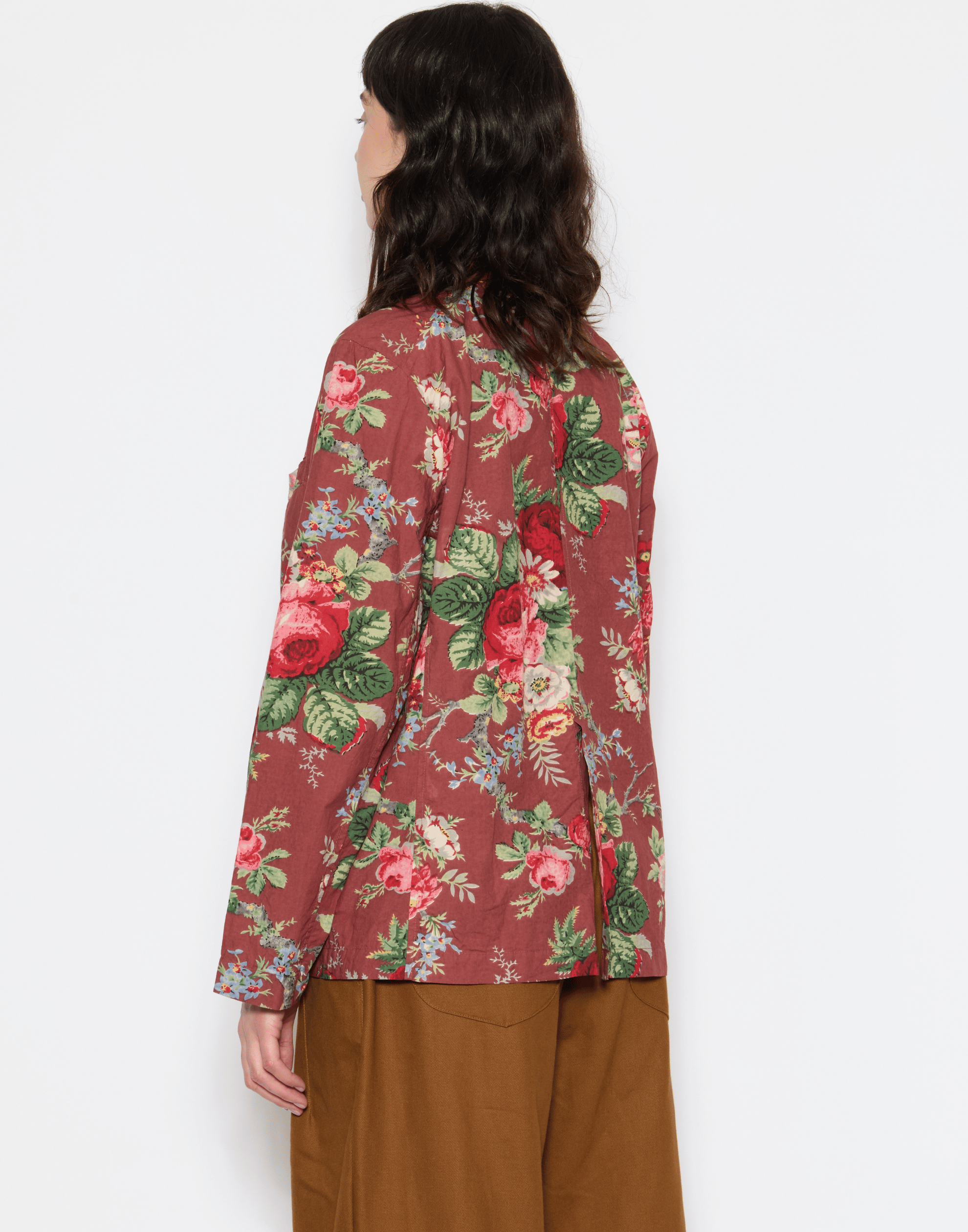 Sunset Floral Print Cotton Dominique Blazer