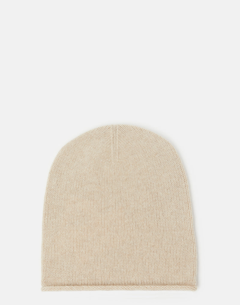 Beige Cashmere Beanie