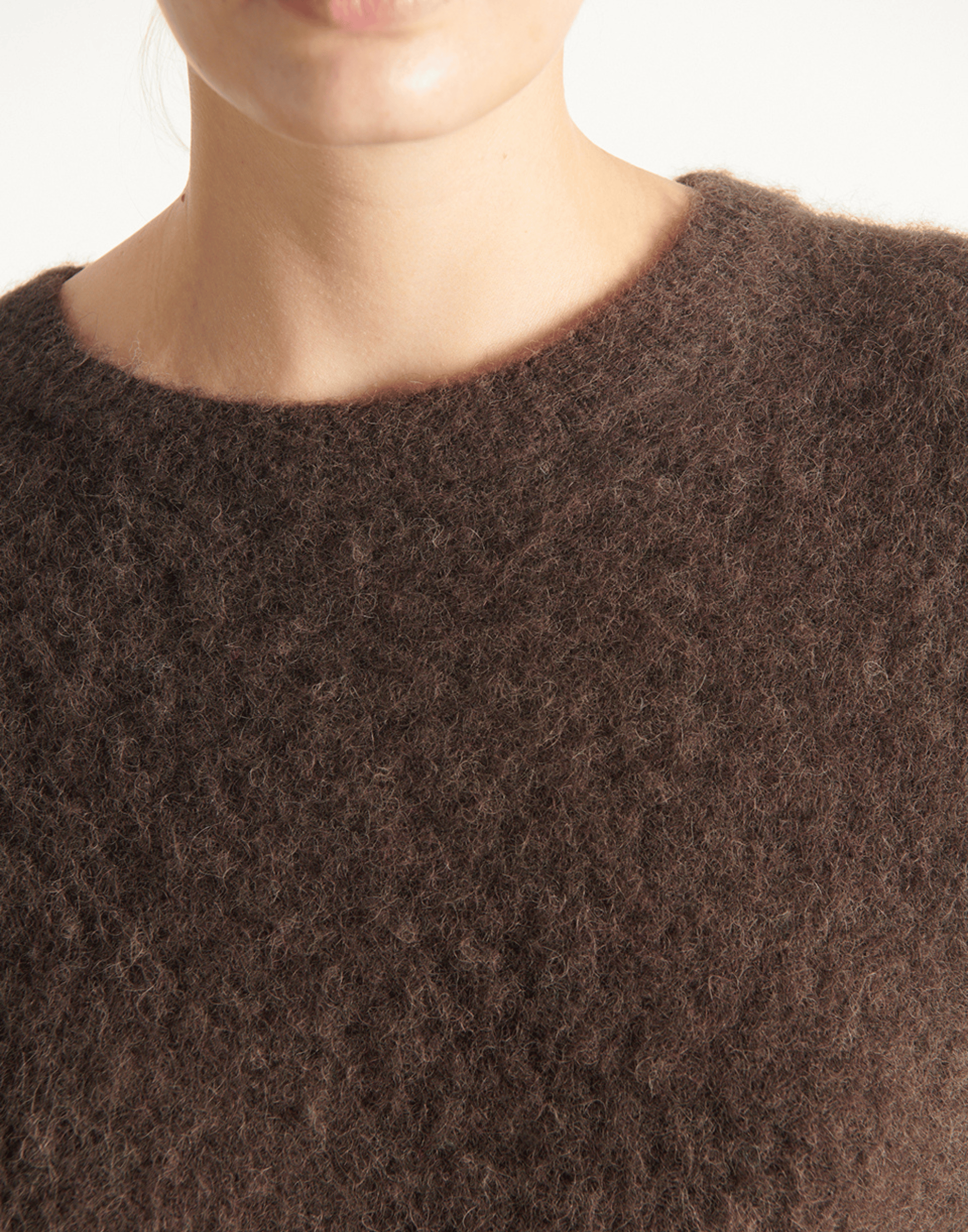 Dark Brown Alpaca Blend Nenybay Pullover