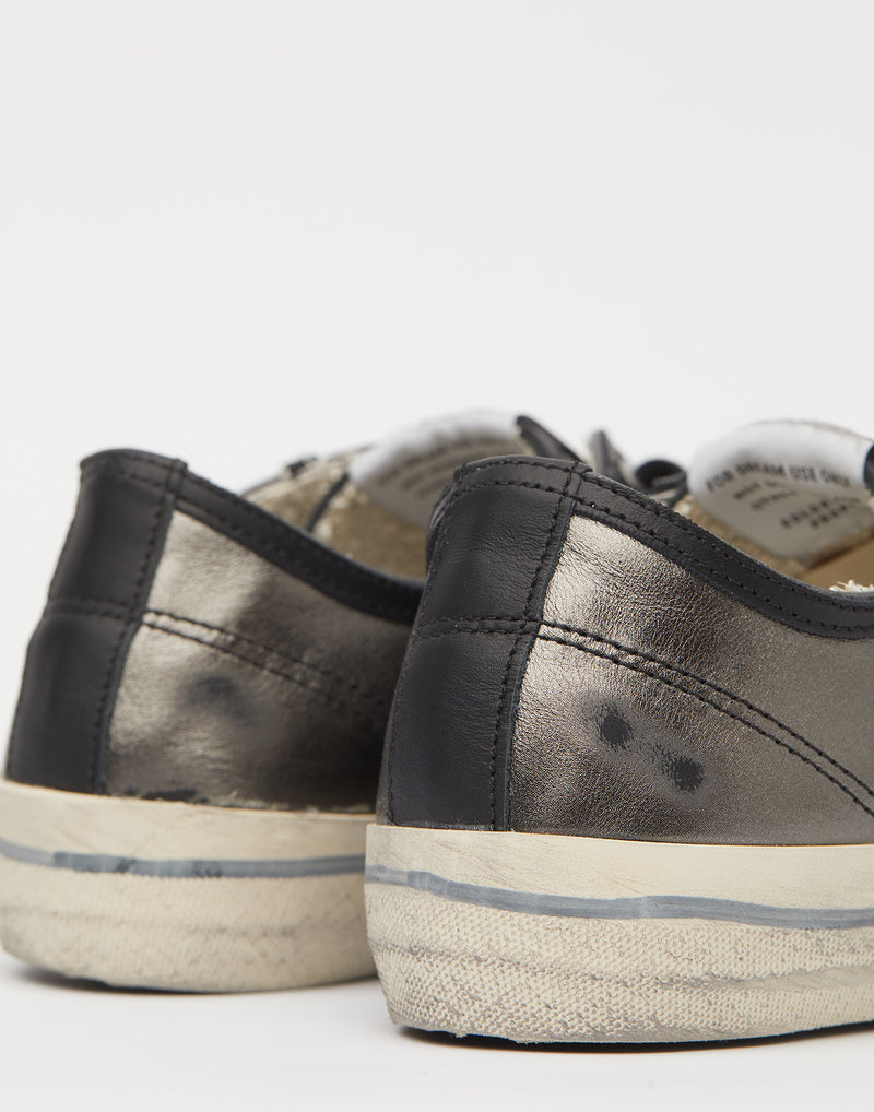 Dark Grey Laminated Leather V Star Sneakers