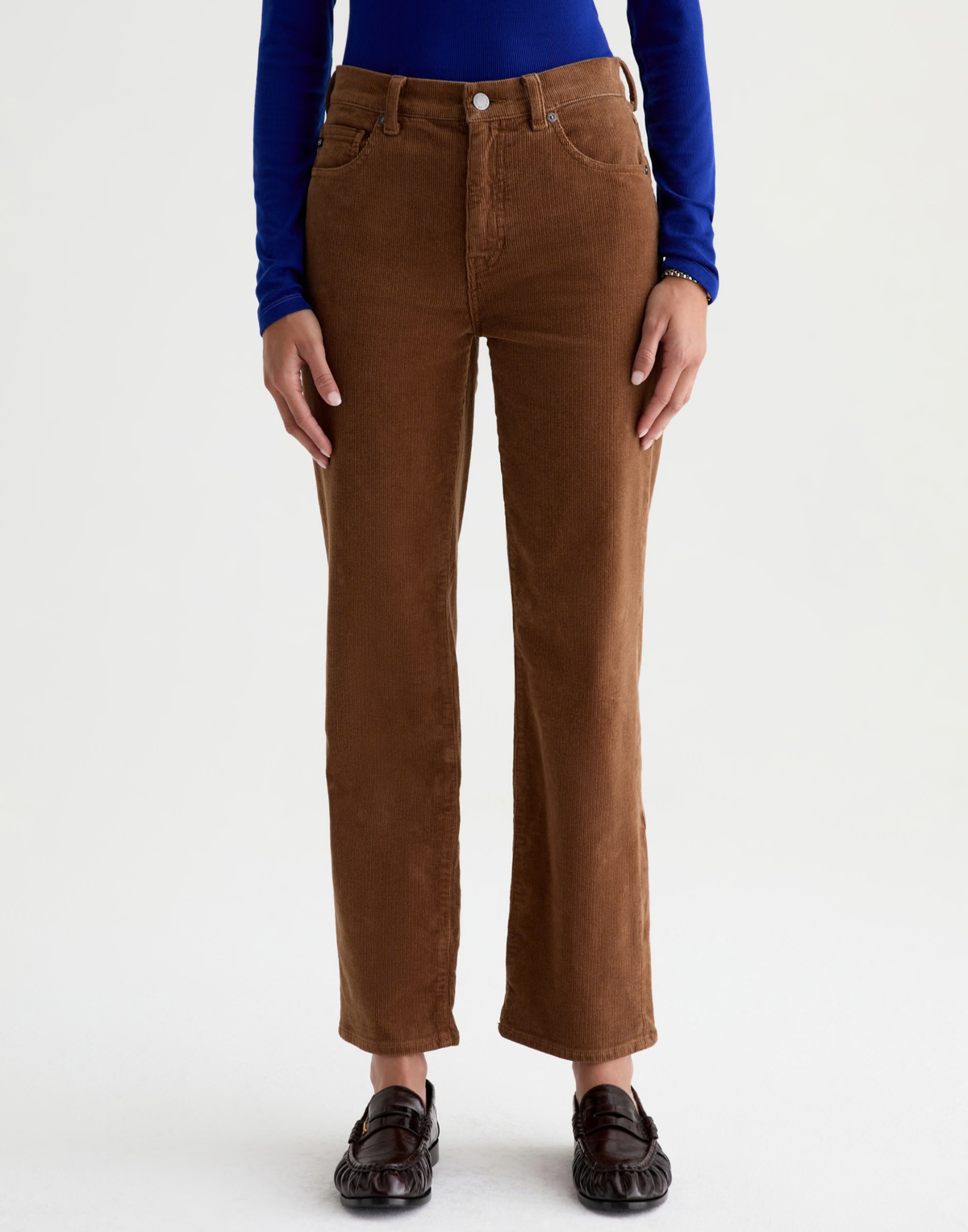 Bronze Beat Mid-Rise Brinley Corduroy Pants