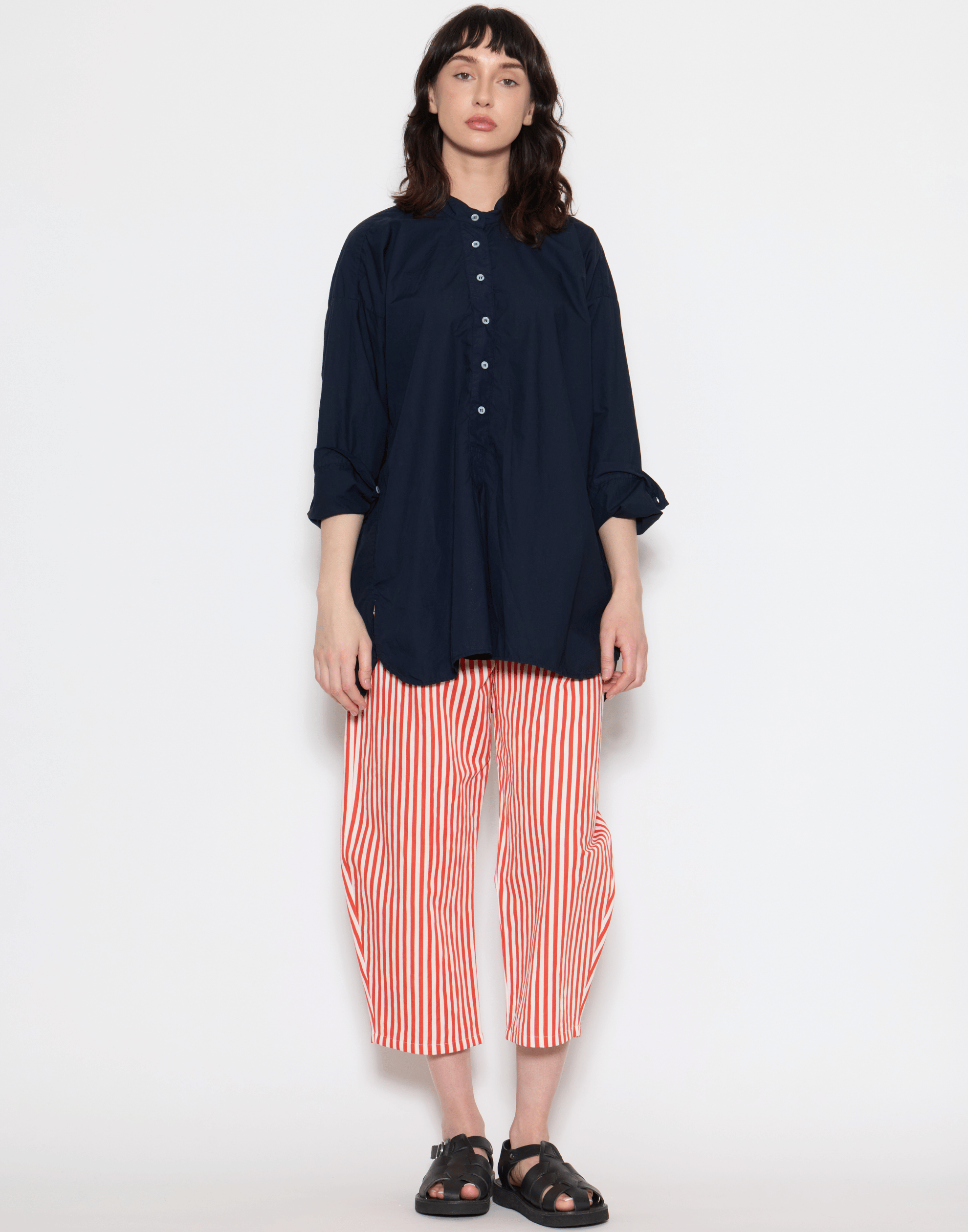 Dark Navy Cotton Poplin Coal Miner’s Shirt