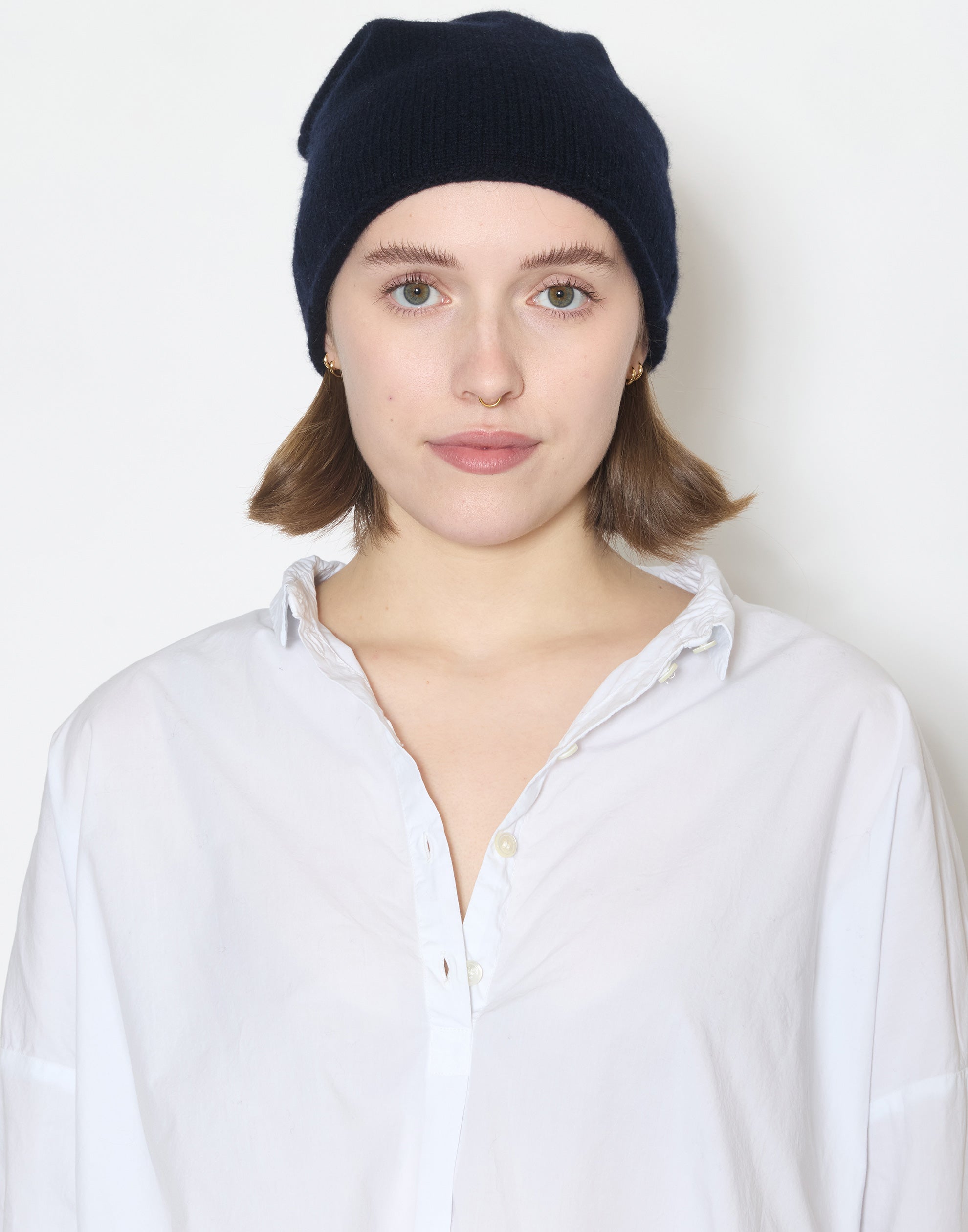 Navy Cashmere Beanie