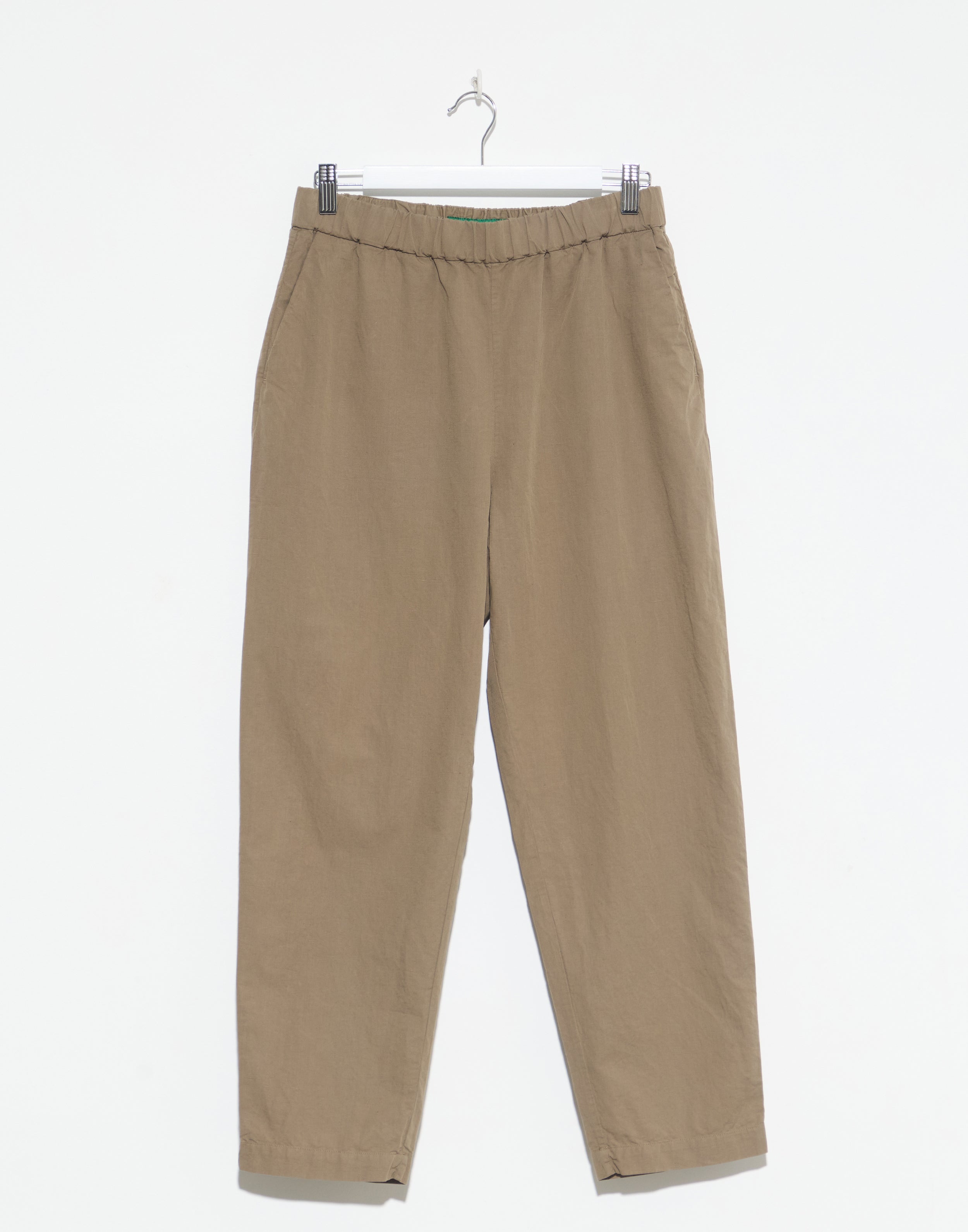 Olive Cotton & Linen Fabi Italian Pants