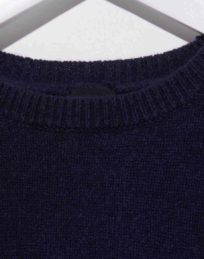 Navy Wool & Yak Unisex Pullover