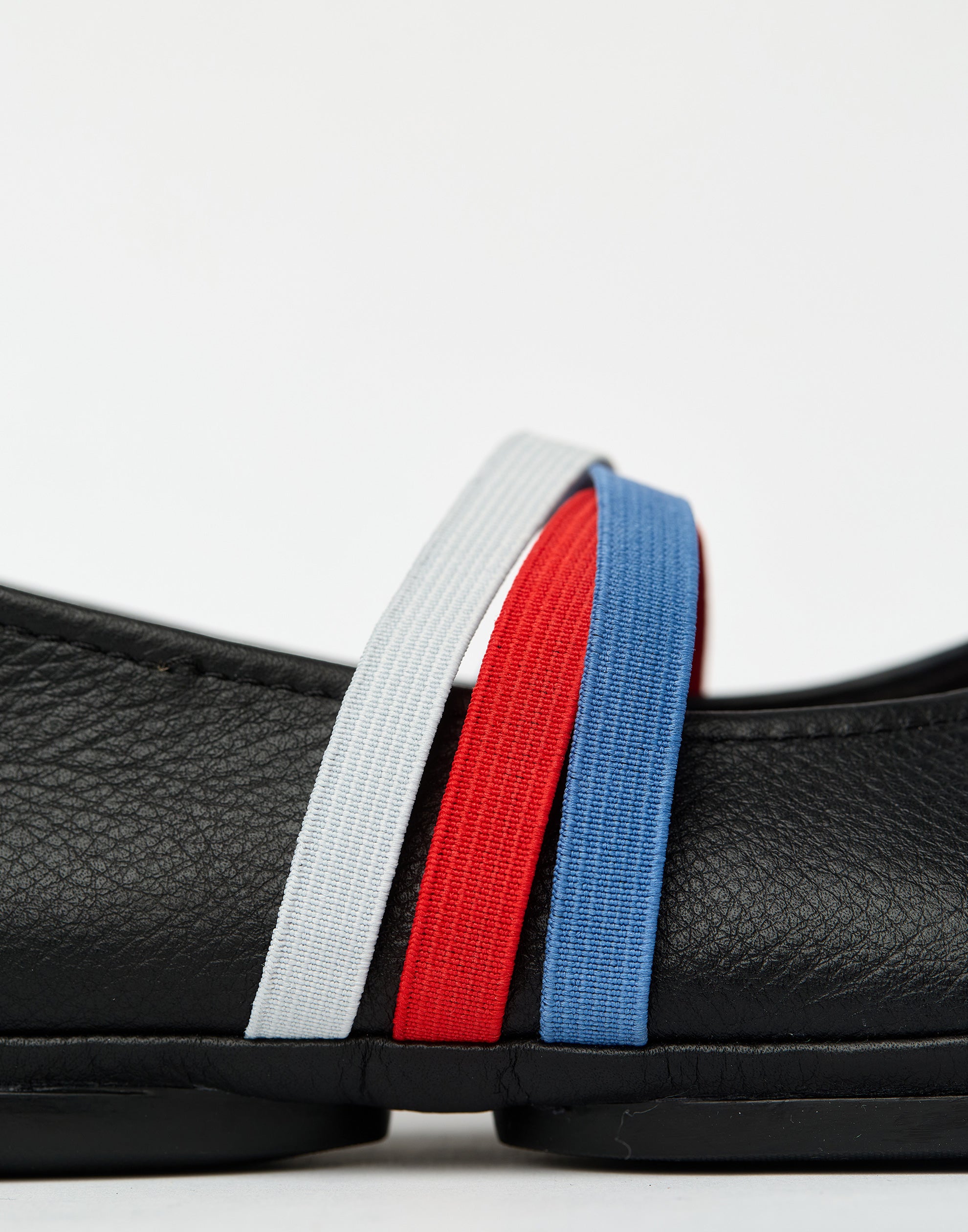 Black Leather ‘Twins’ Ballerinas