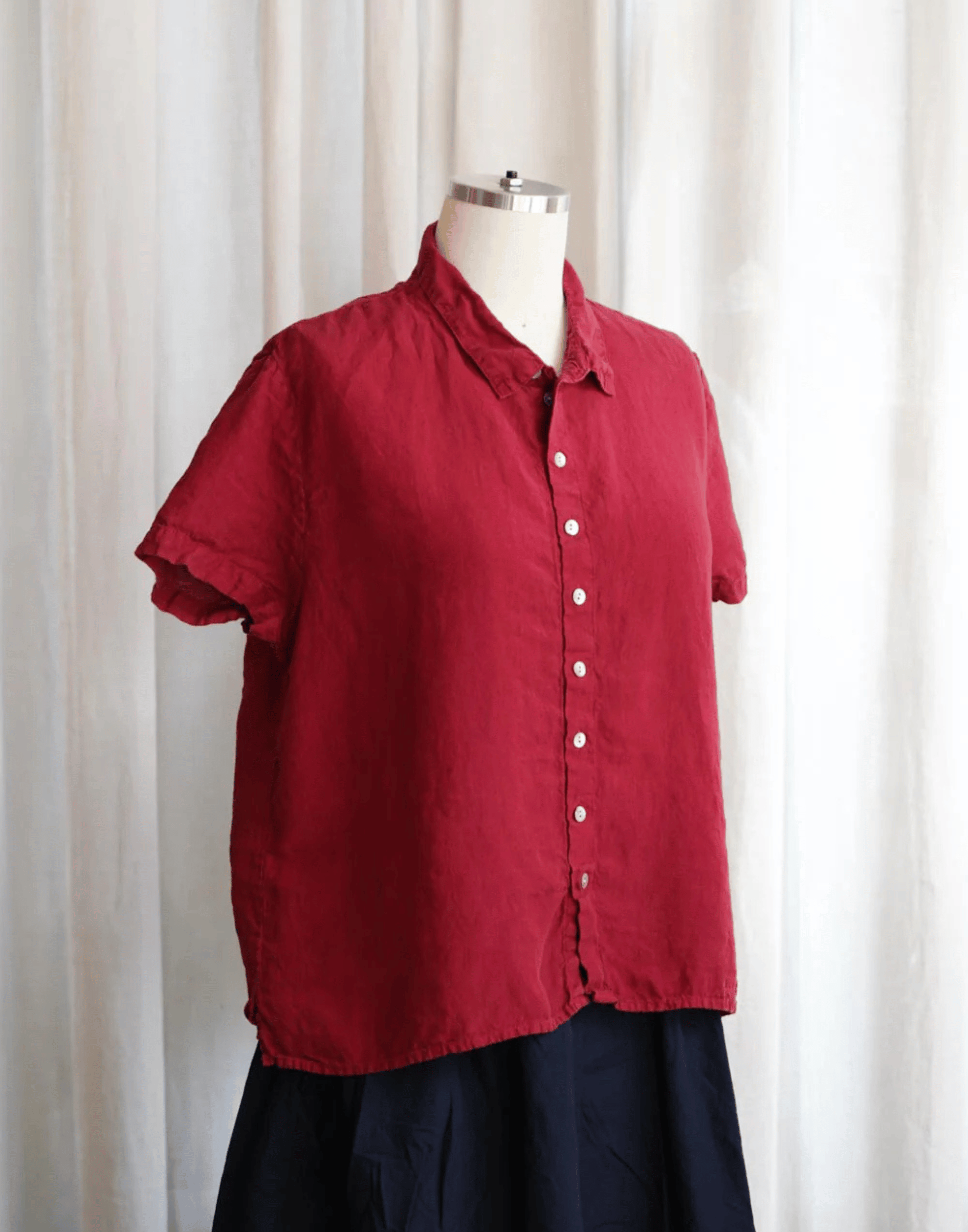 Merlot Linen Cliff Shirt
