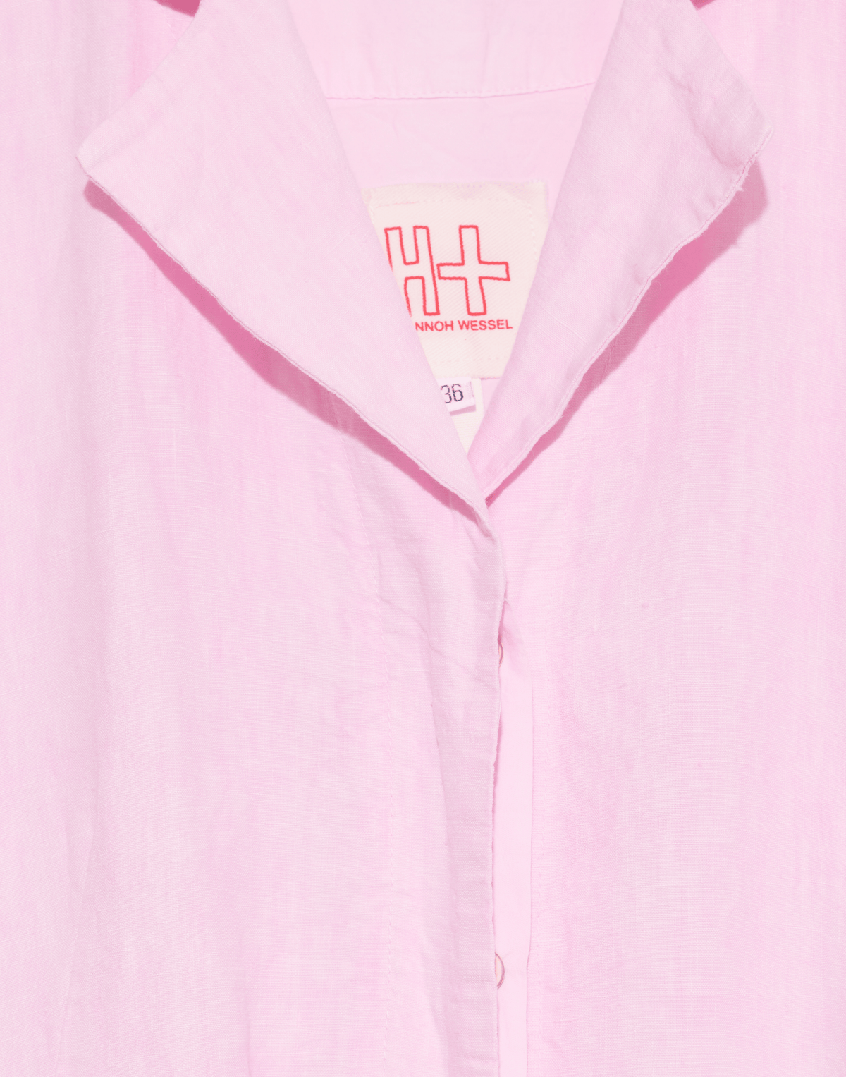 Pink Linen Davina Shirt Dress