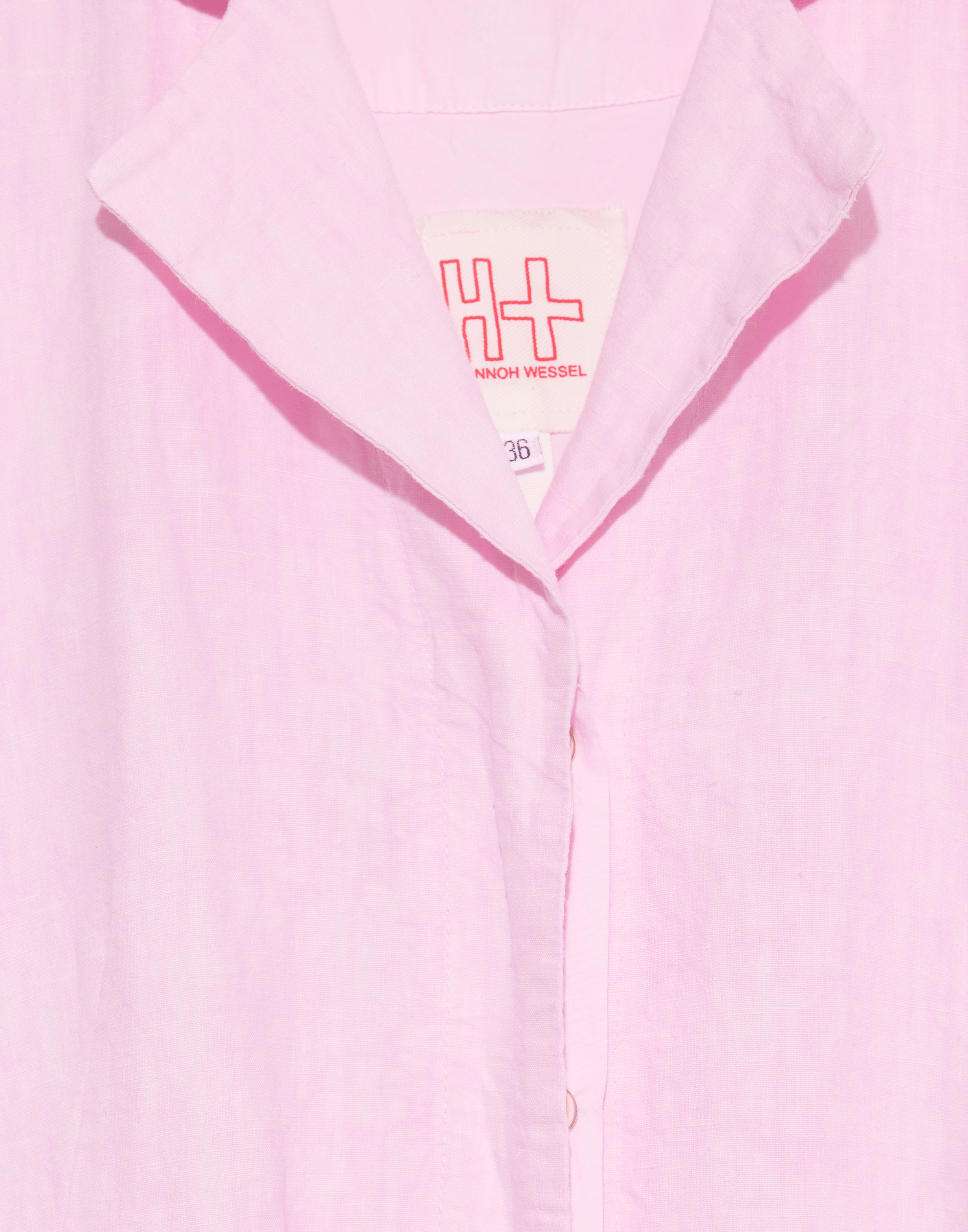 Pink Linen Davina Shirt Dress