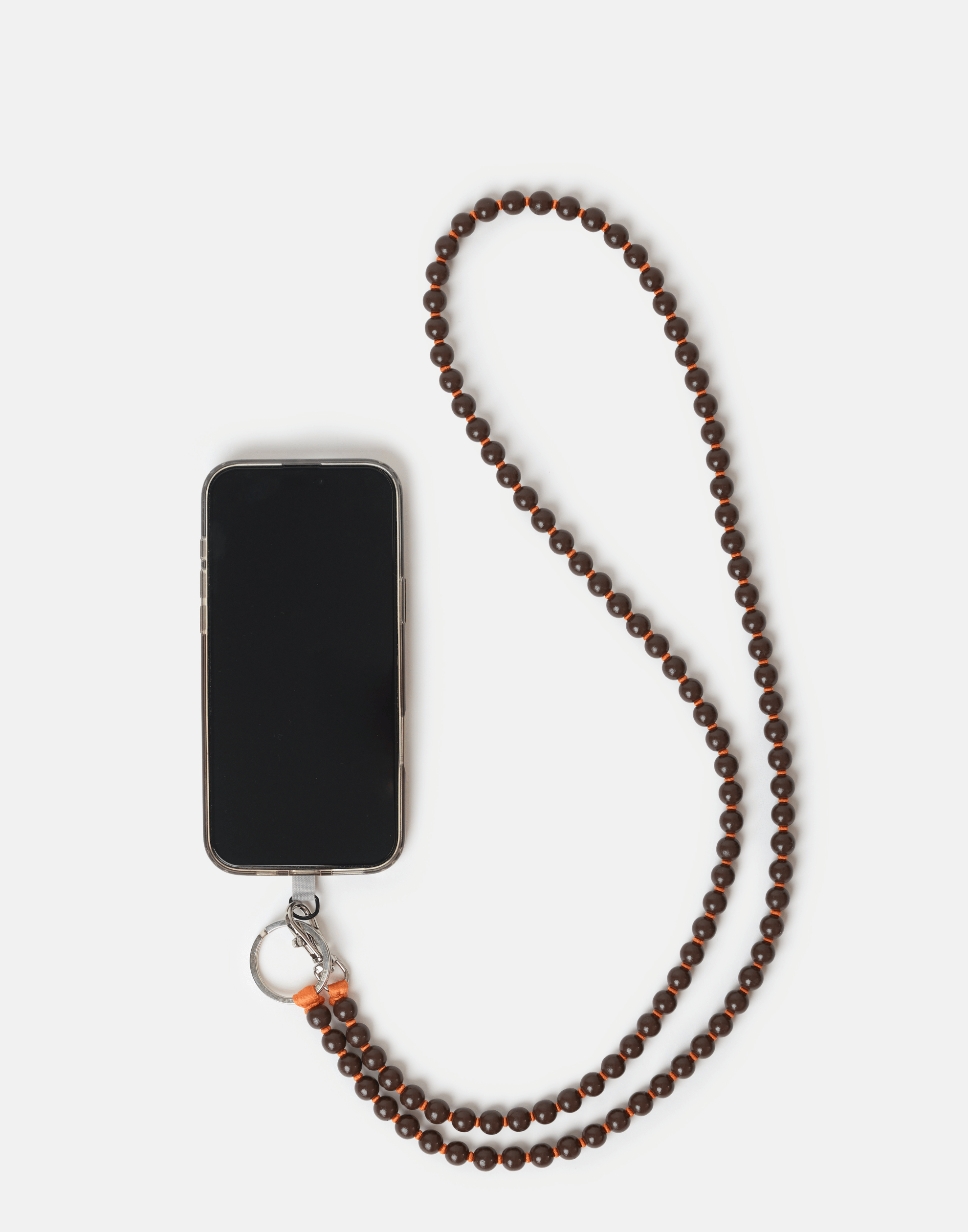 Brown & Orange Phone Necklace