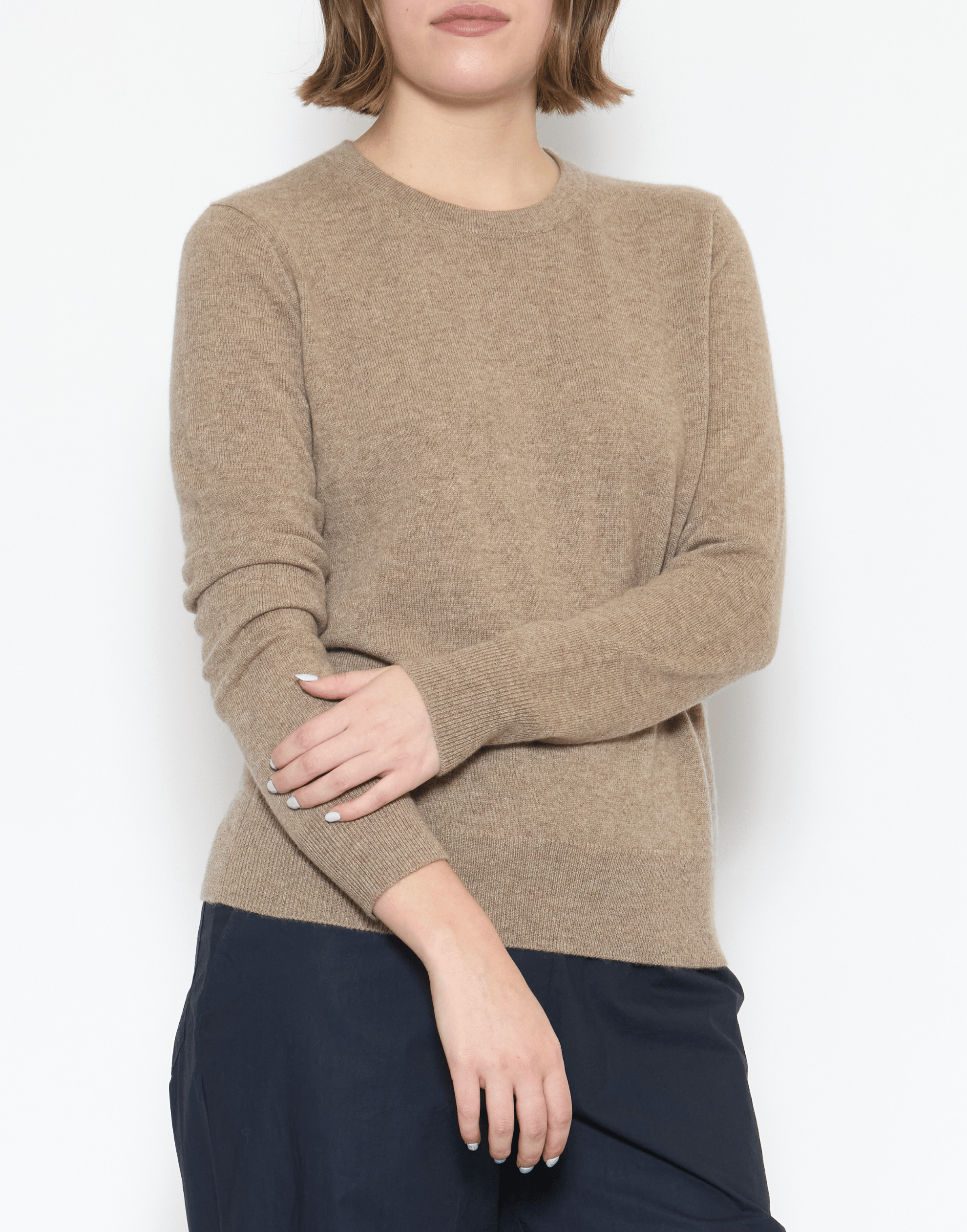 Shiitake Raw Cashmere Essential Pullover