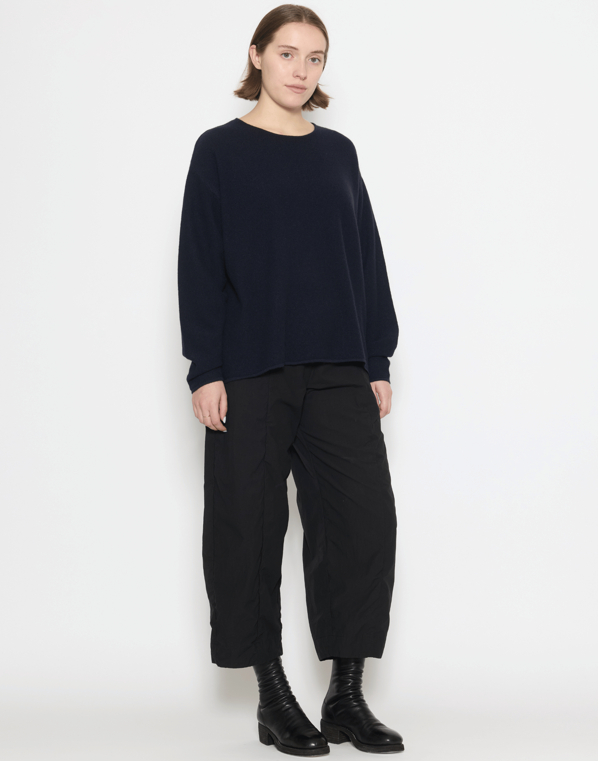 Black Cotton Sandra Pants
