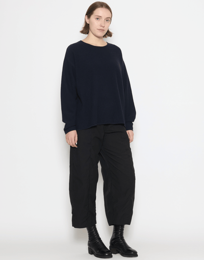 Black Cotton Sandra Pants