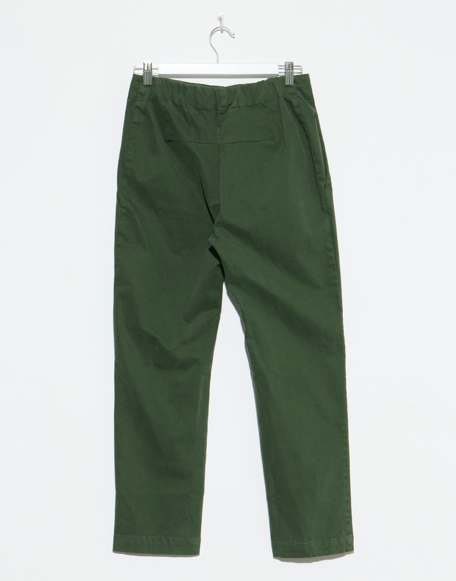 Dark Green Cotton Peggy Pants
