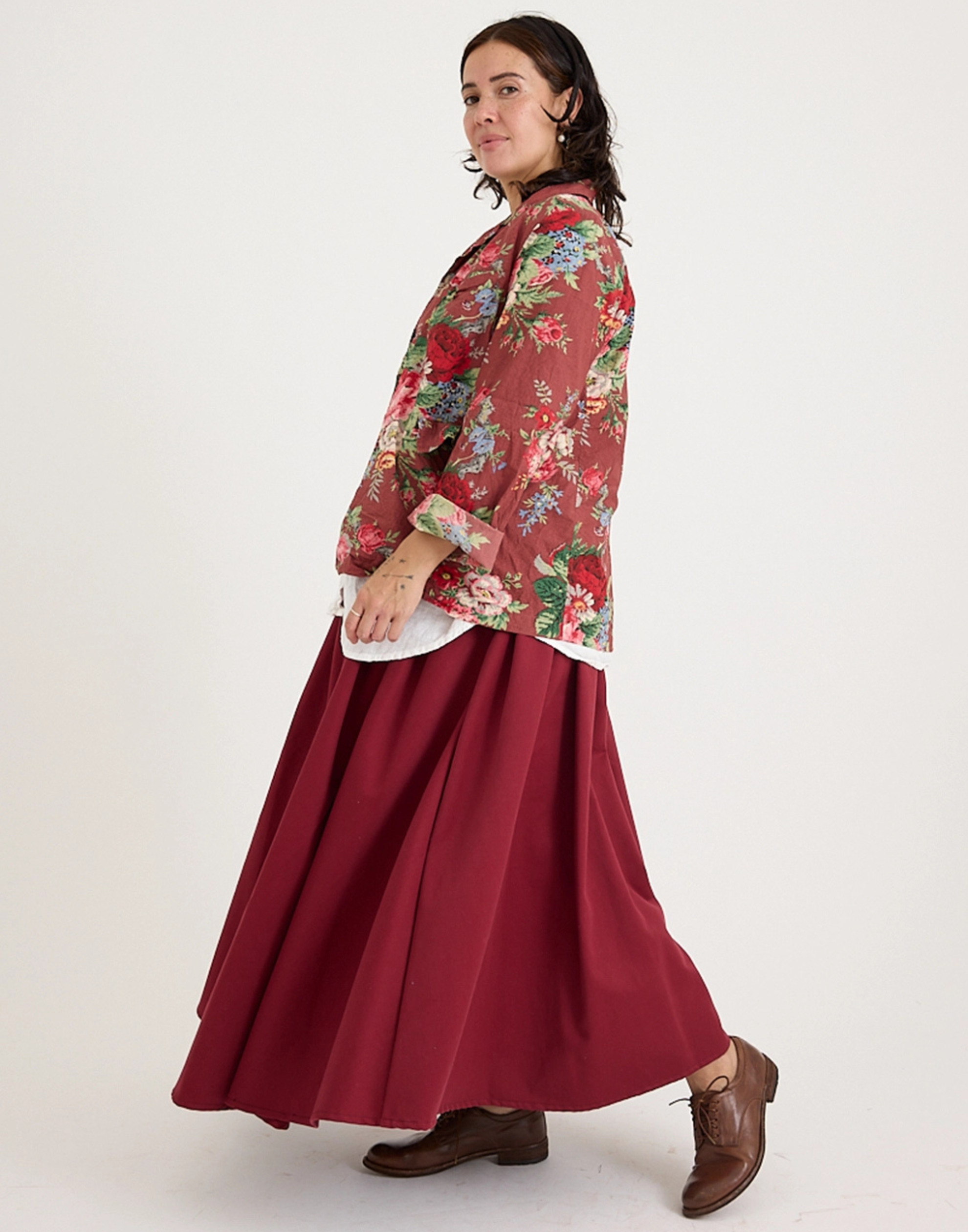 Sunset Floral Chintz Cotton Dominique Blazer