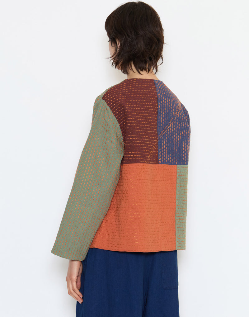 Quilted Patchwork Cotton Jacket
