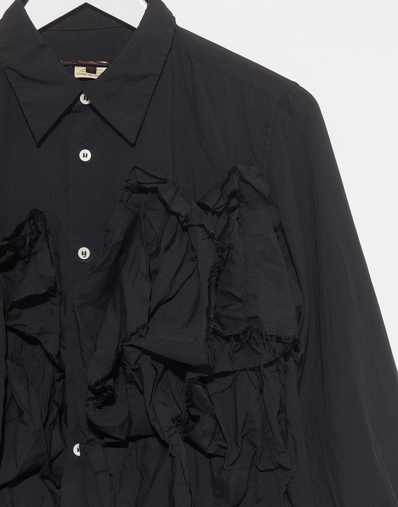 Black Appliqué Detailed Shirt