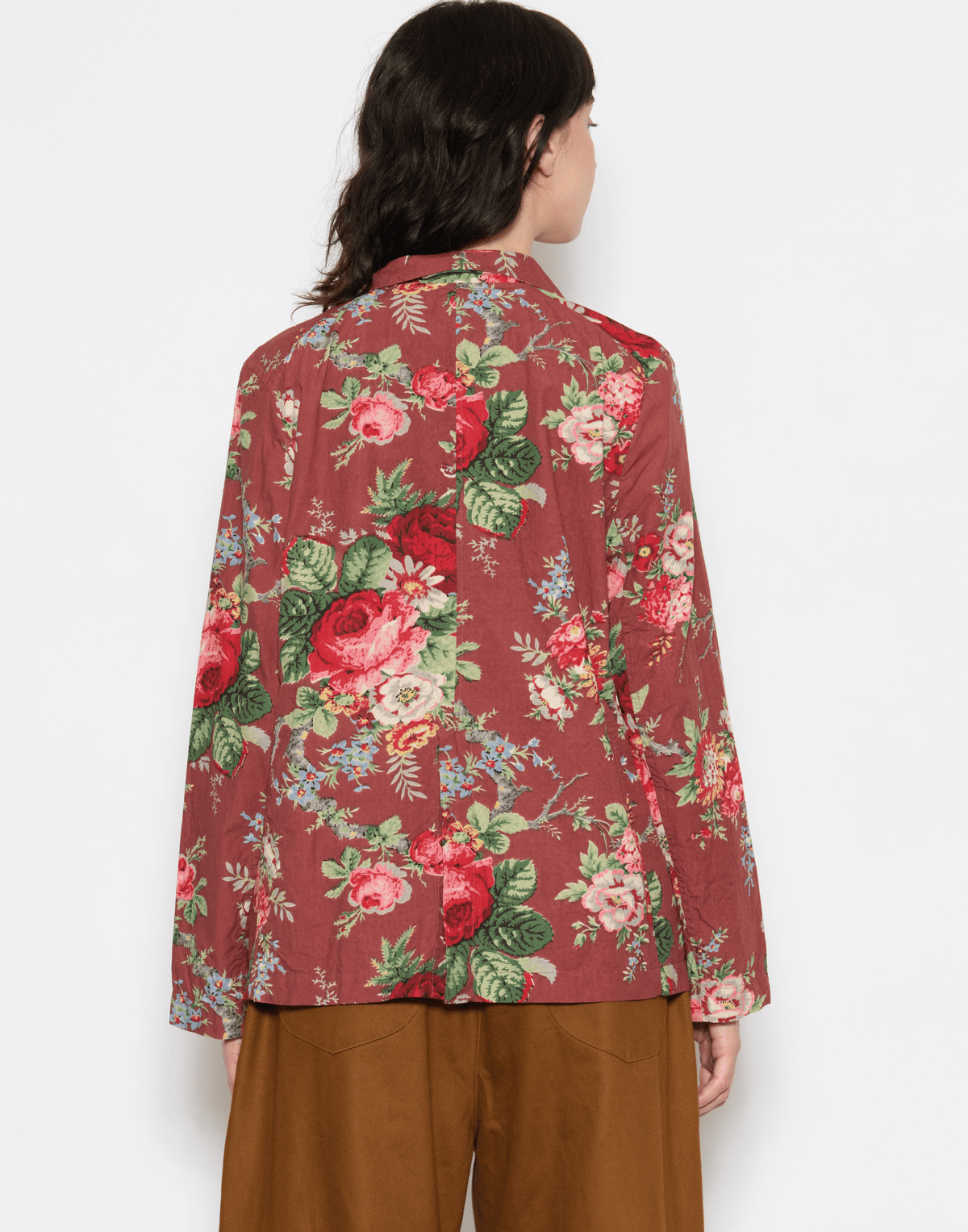 Sunset Floral Print Cotton Dominique Blazer