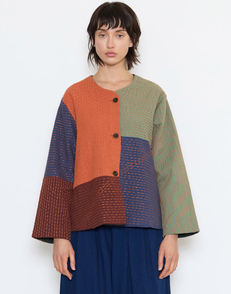 Quilted Patchwork Cotton Jacket