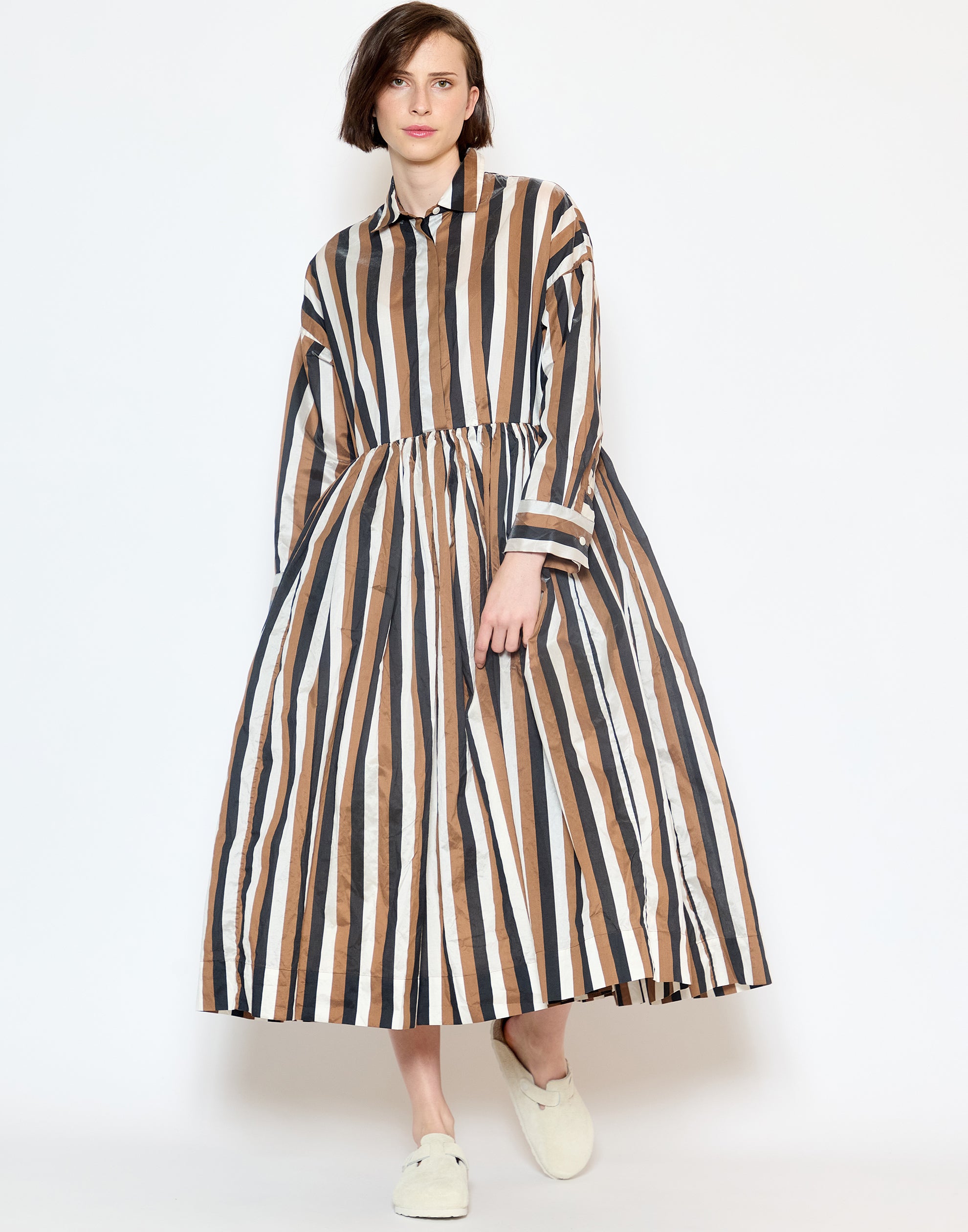 As Is Stripe Taffeta Stephanie Dress