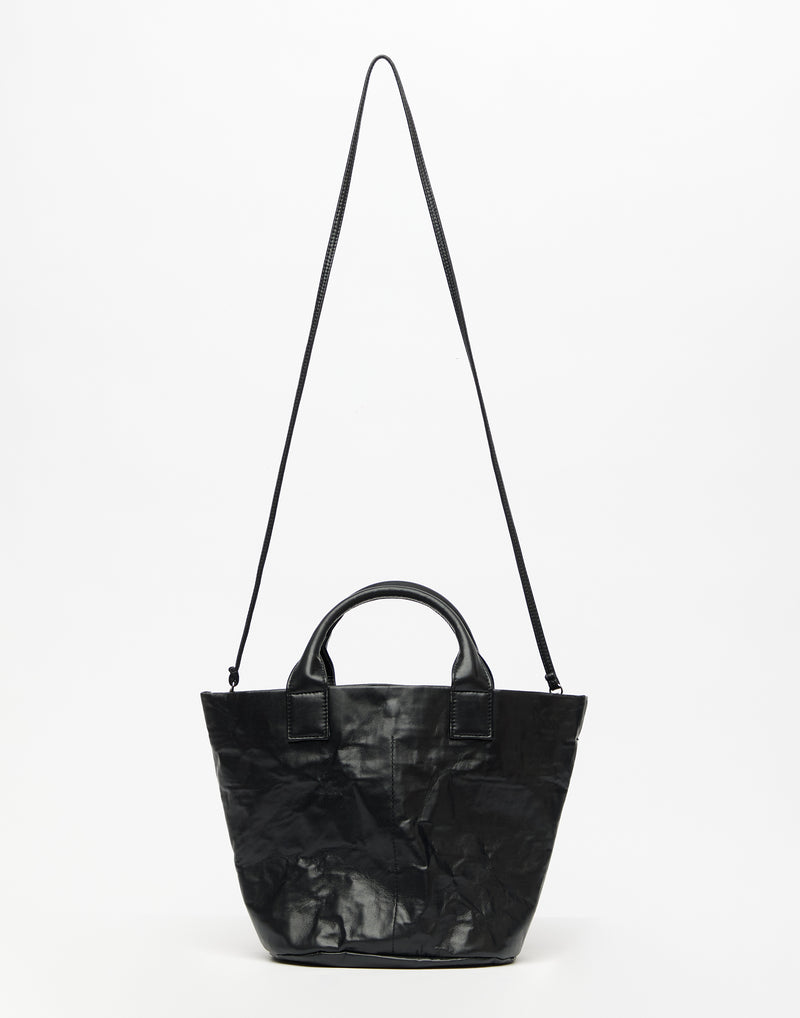 Black Eco Nappa Leather Basketino