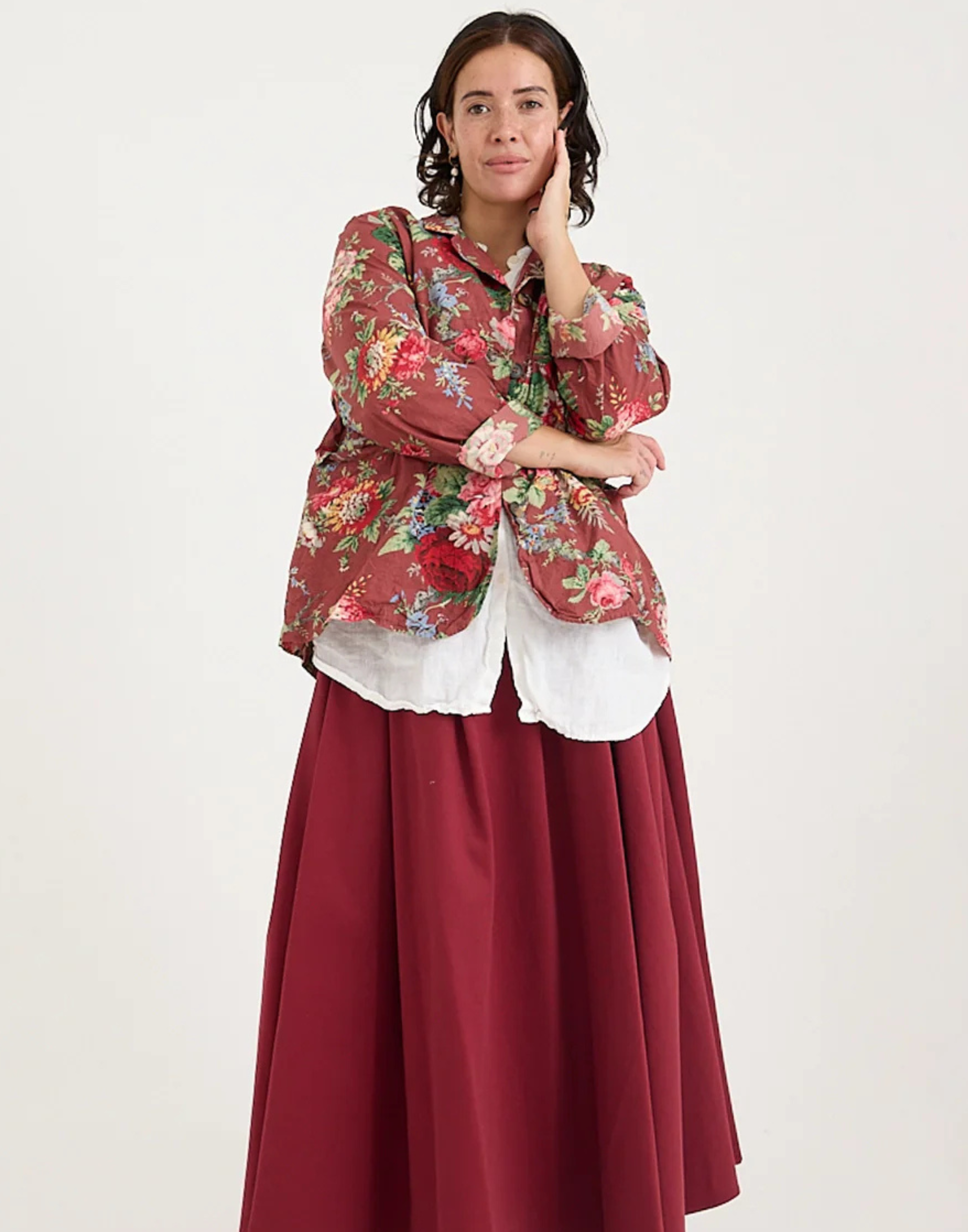 Sunset Floral Chintz Cotton Dominique Blazer