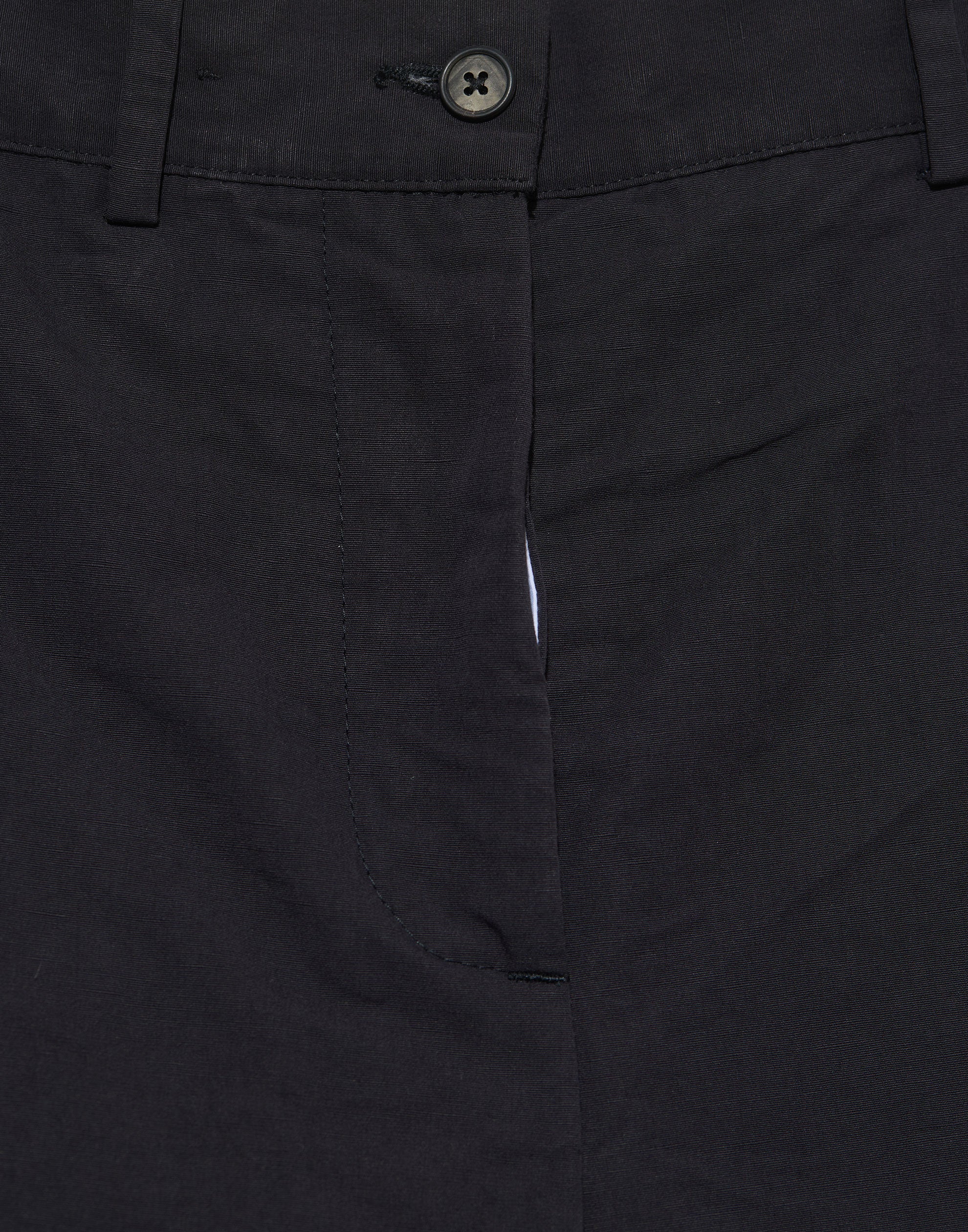 Black Cotton Wide Leg Wendy Pants