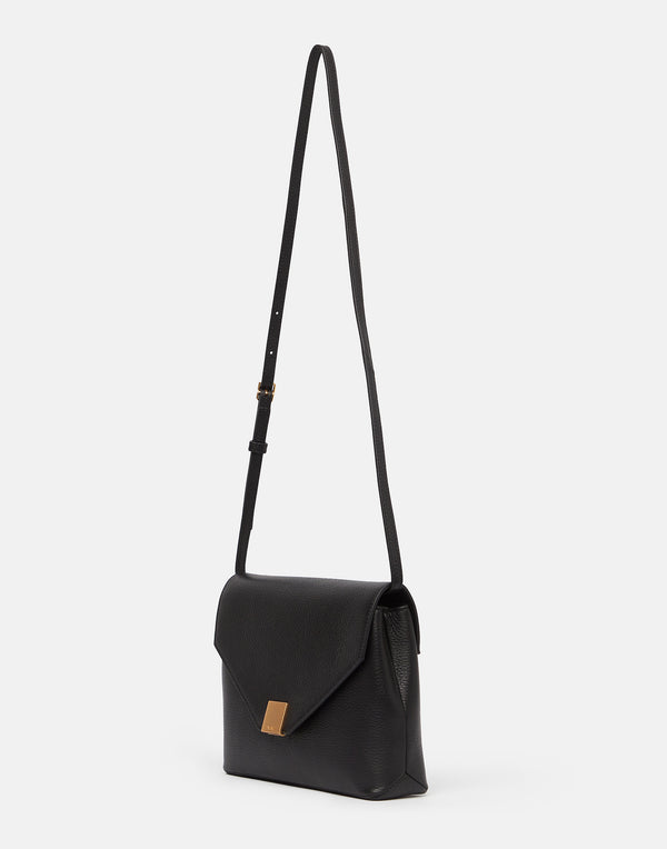 Black Leather Rebecca Bag