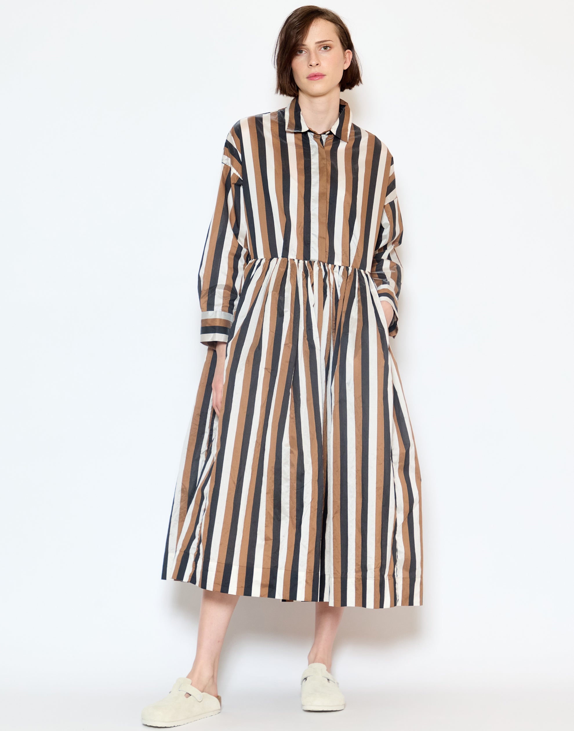 As Is Stripe Taffeta Stephanie Dress