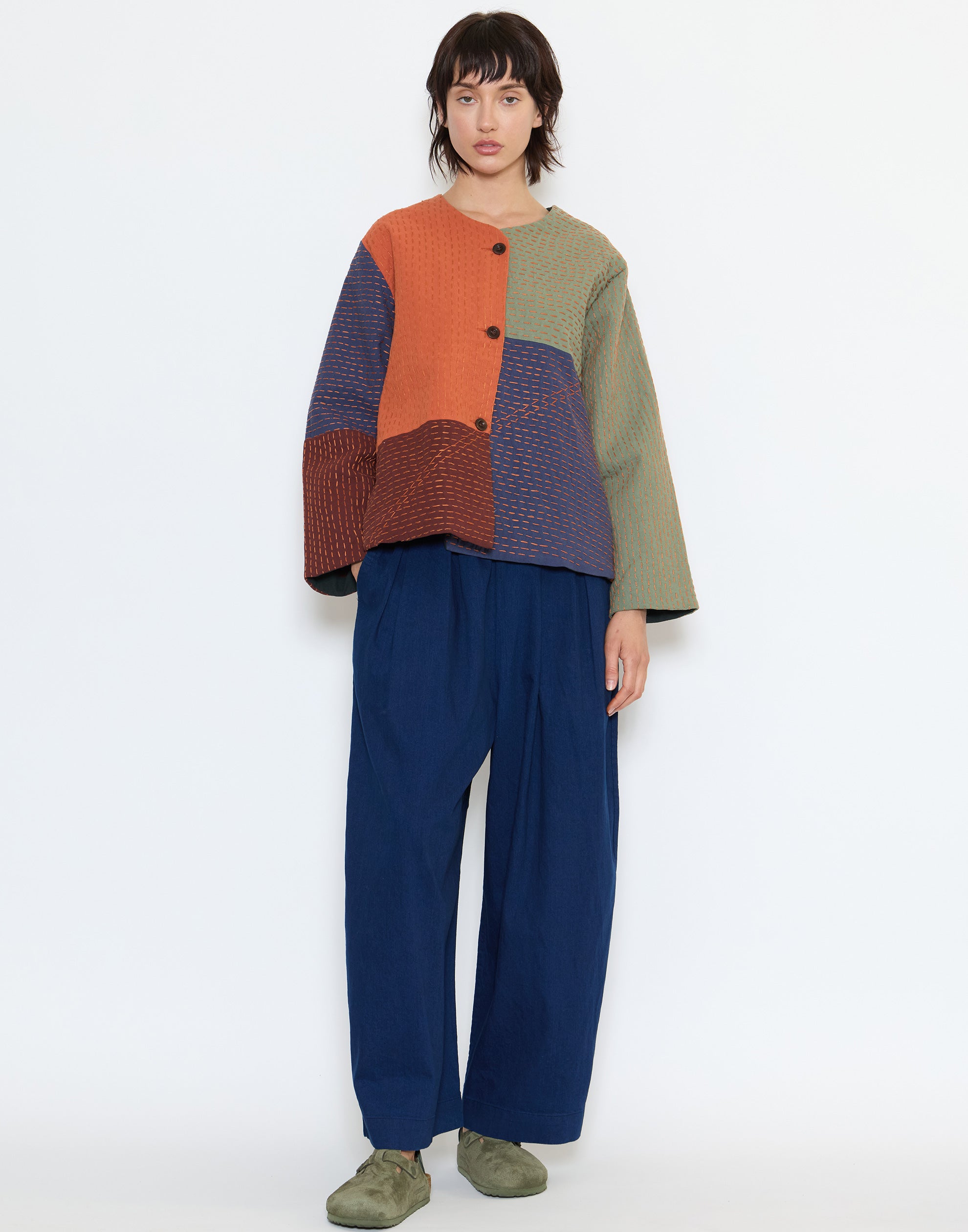 Quilted Patchwork Cotton Jacket