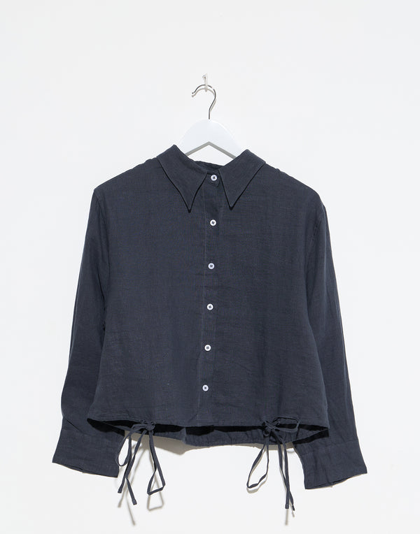 Ink Linen Hem Shirt