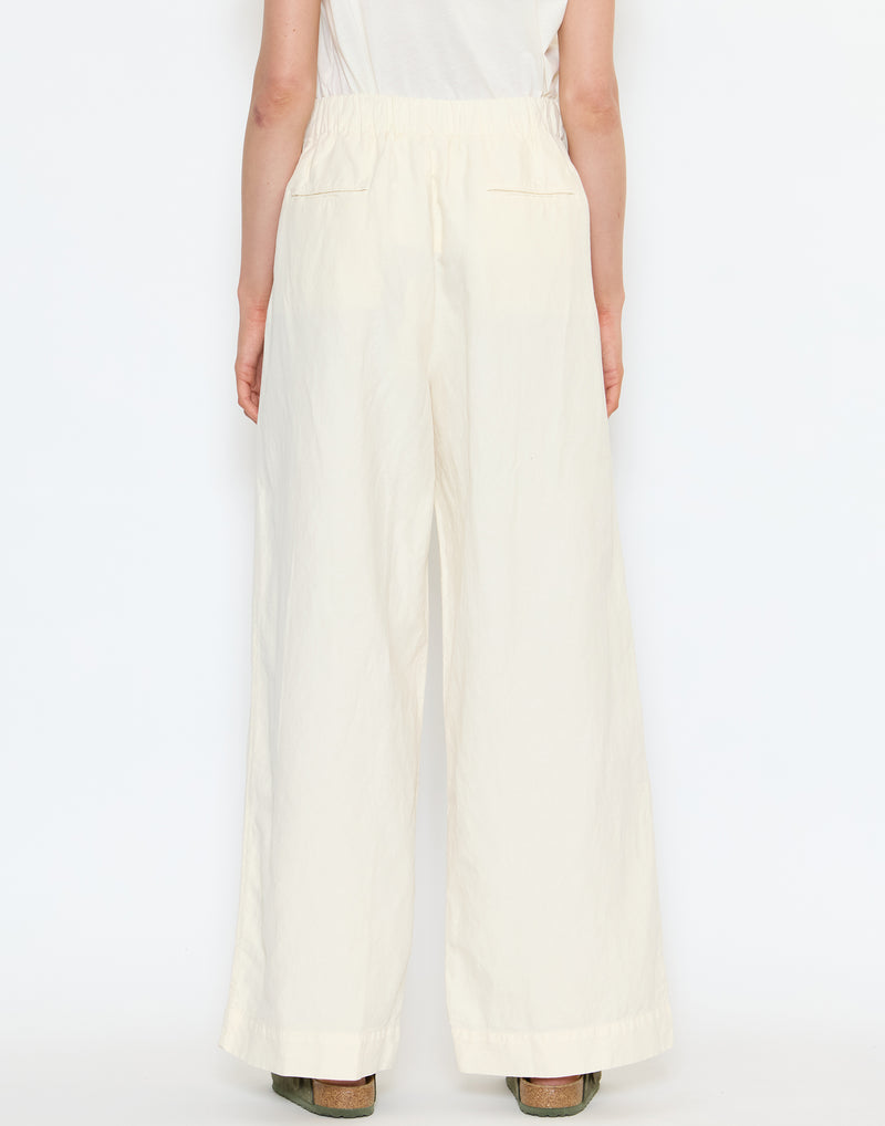 Parchment Cotton & Linen Corrine Trousers