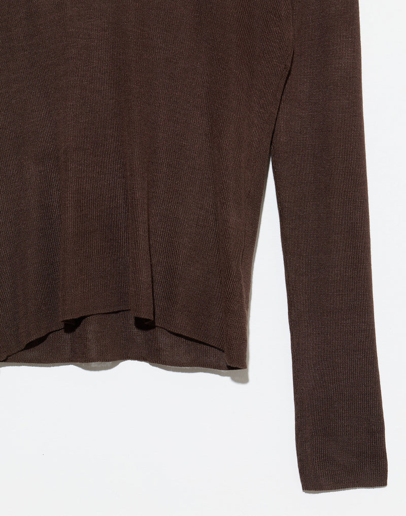 Dark Brown Viscose Knitted Top