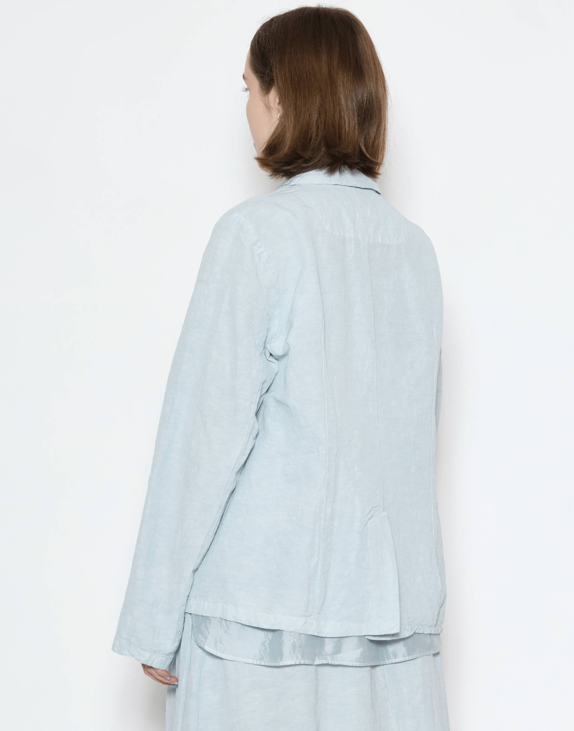 Moonish Blue Linen Viscose Chaka Jacket