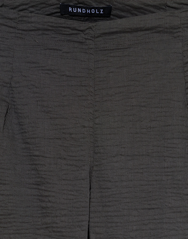 Asteroid Grey Linen & Cotton Blend Stretch Pants
