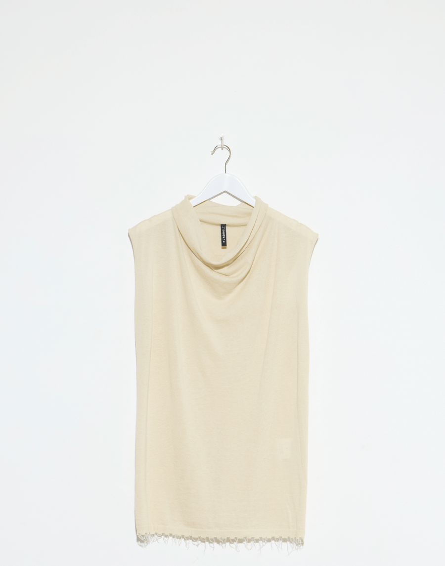 Bone Linen & Wool Knitted Top