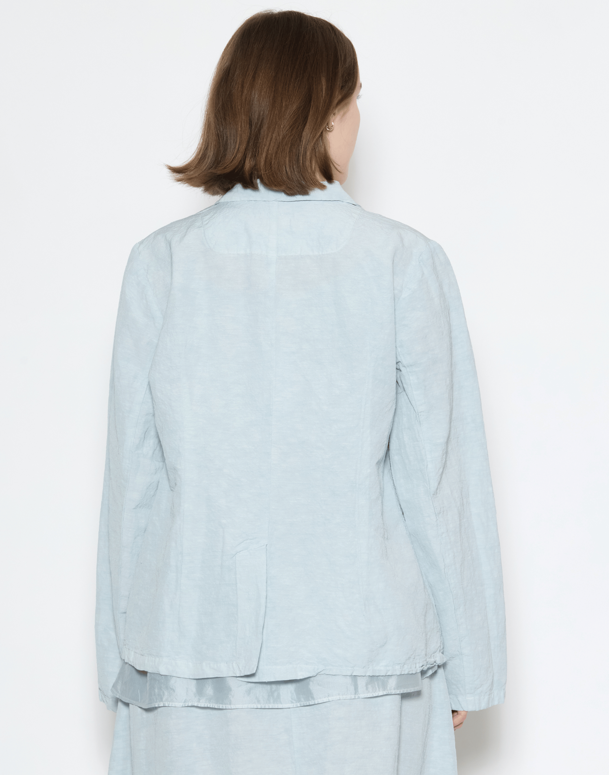 Moonish Blue Linen Viscose Chaka Jacket
