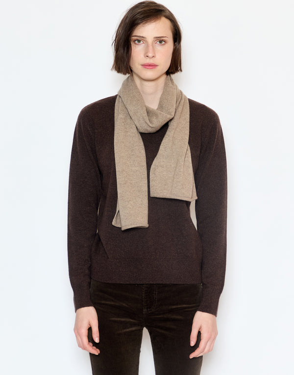 Shiitake Raw Cashmere Everyday Scarf