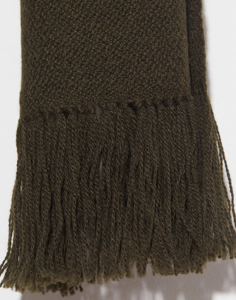 Earth Green Camel Hair Gobi Scarf