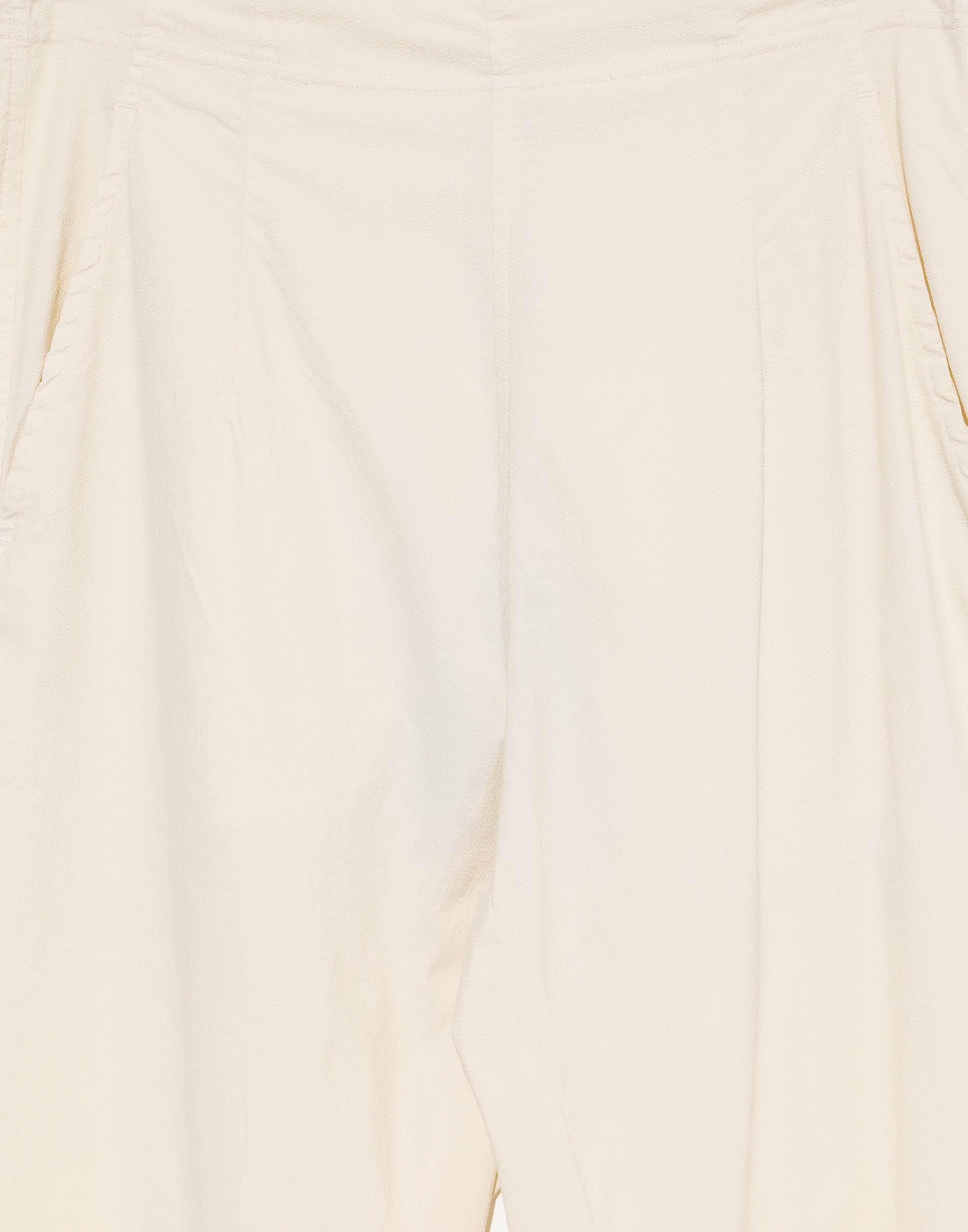 Grey Beige Cotton Stretch Tapered Pants