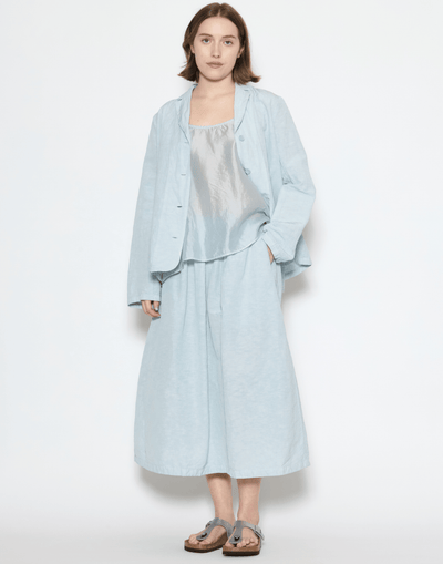 Moonish Blue Linen Viscose Chaka Jacket