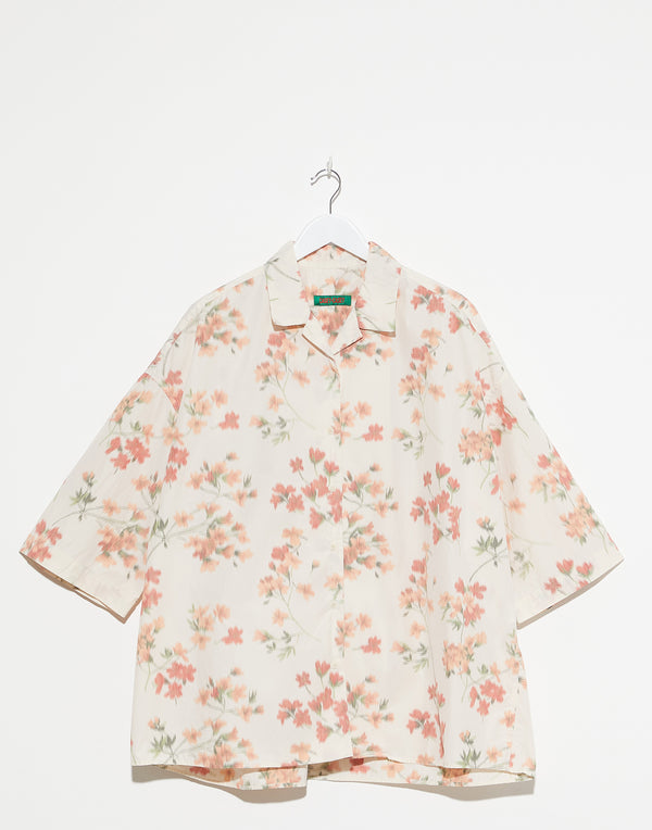 Floral Ikat Cotton Blend April Shirt